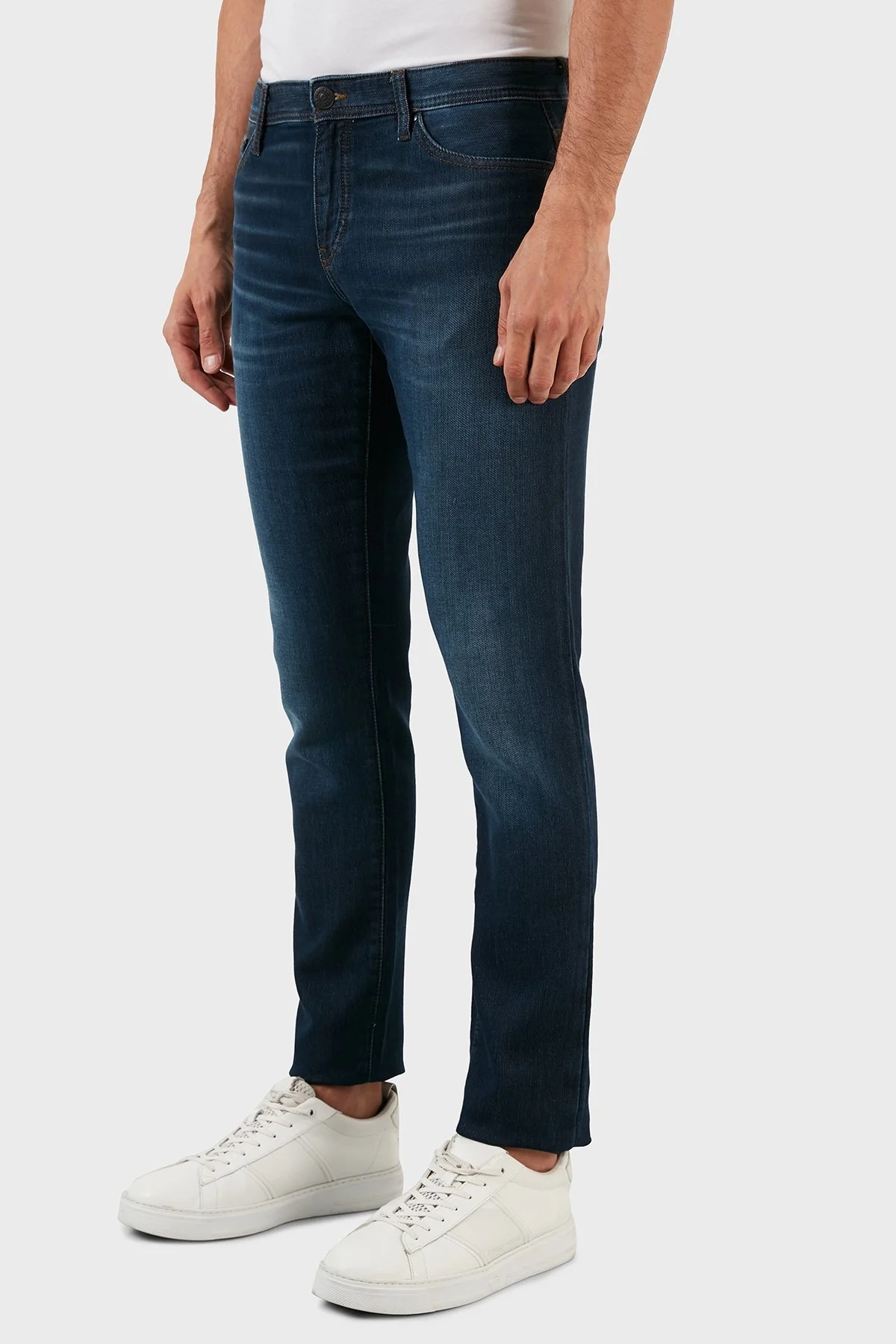 Armani Exchange J14 Pamuklu Normal Bel Skinny Fit Jeans Erkek Kot Pantolon 6LZJ14 Z2P6Z 1500 LACİVERT - 3