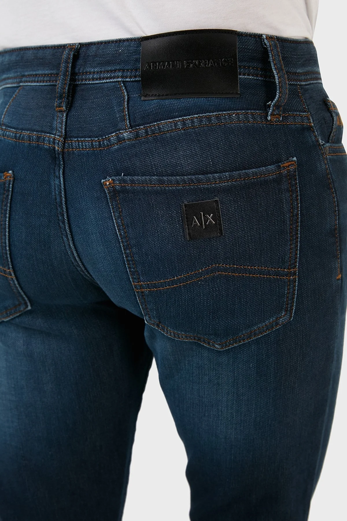 Armani Exchange J14 Pamuklu Normal Bel Skinny Fit Jeans Erkek Kot Pantolon 6LZJ14 Z2P6Z 1500 LACİVERT - 7
