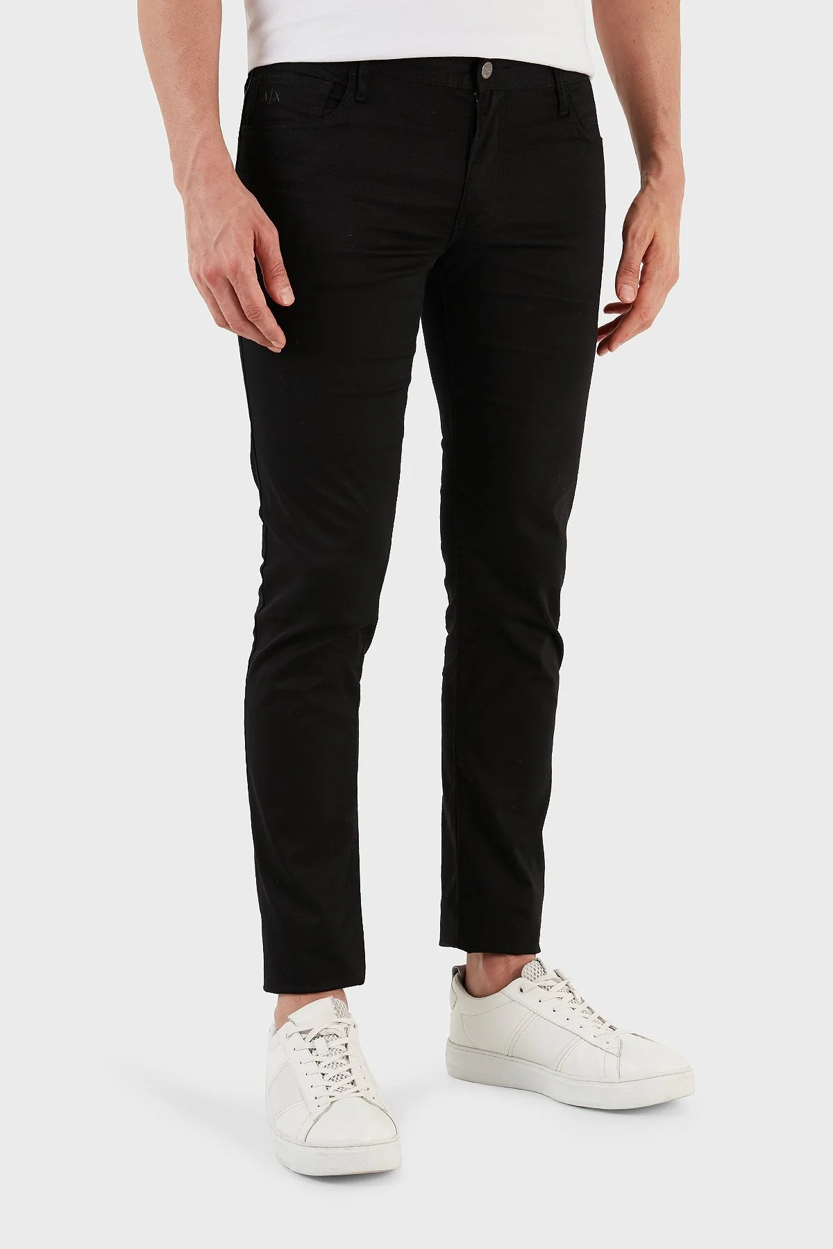 Armani Exchange J14 Pamuklu Skinny Fit Dar Paça Erkek Pantolon 8NZJ14 ZNXQZ 1200 SİYAH - 3