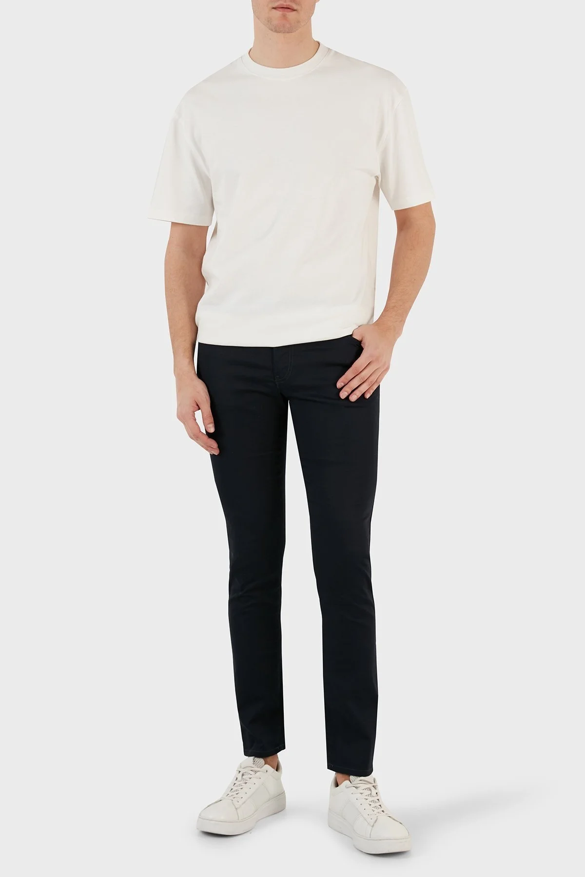 Armani Exchange J14 Pamuklu Skinny Fit Dar Paça Erkek Pantolon 8NZJ14 ZNXQZ 1583 LACİVERT - 1