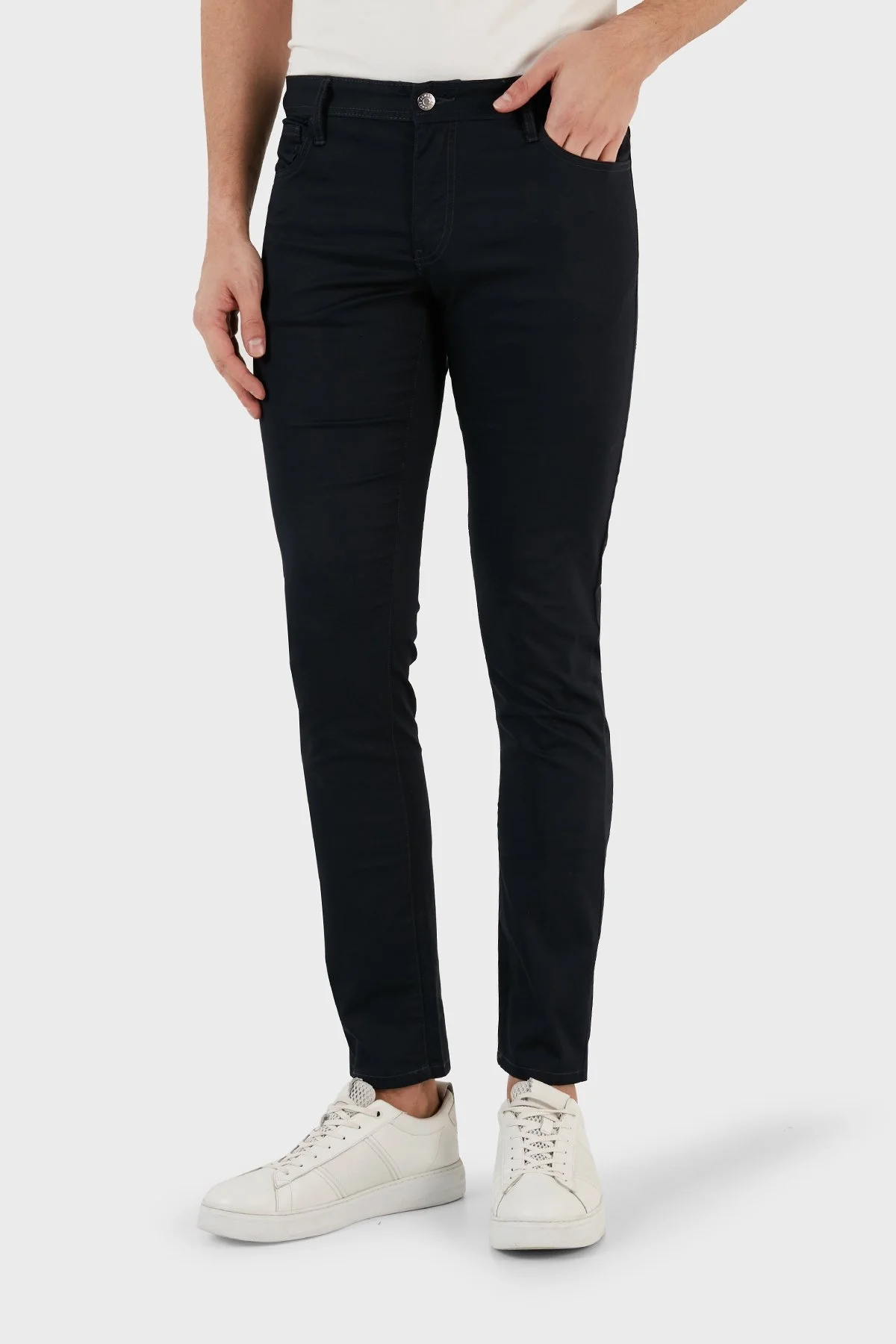 Armani Exchange J14 Pamuklu Skinny Fit Dar Paça Erkek Pantolon 8NZJ14 ZNXQZ 1583 LACİVERT - 2