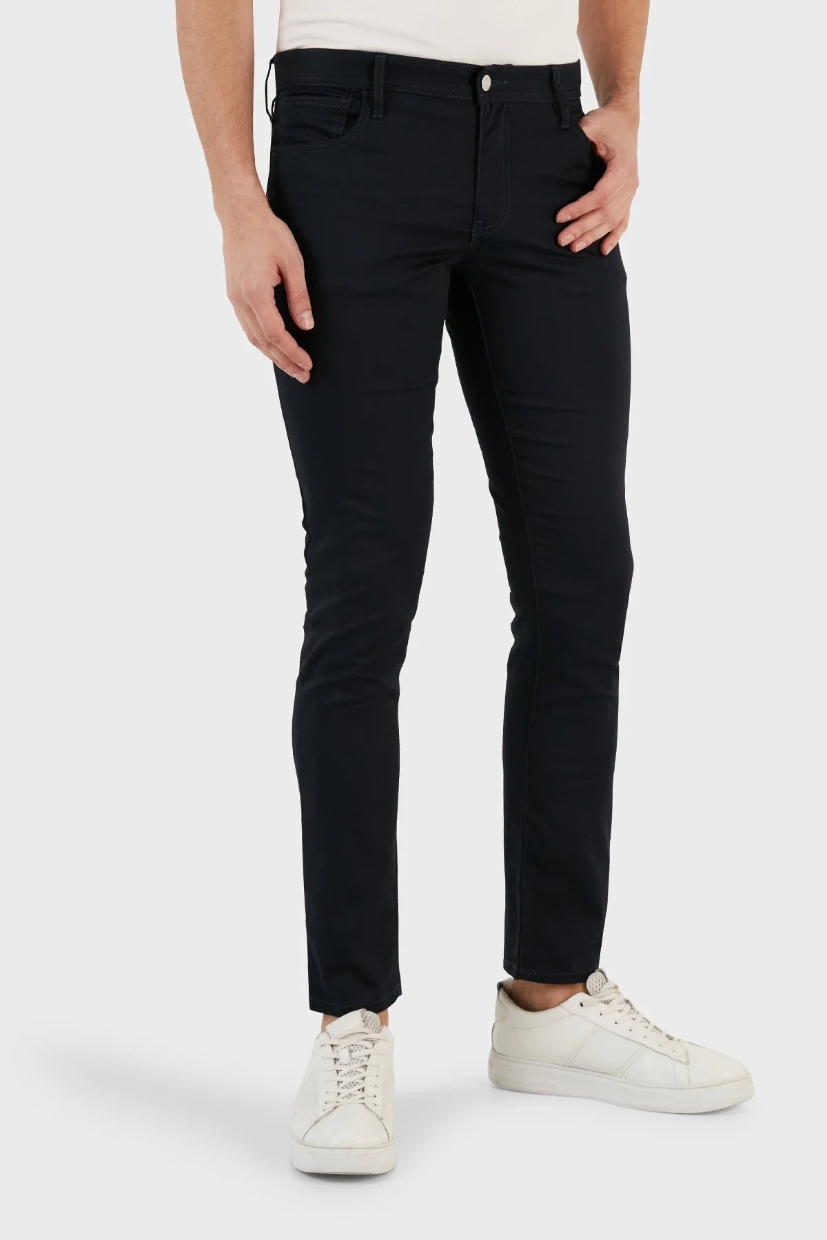 Armani Exchange J14 Pamuklu Skinny Fit Dar Paça Erkek Pantolon 8NZJ14 ZNXQZ 1583 LACİVERT - 3