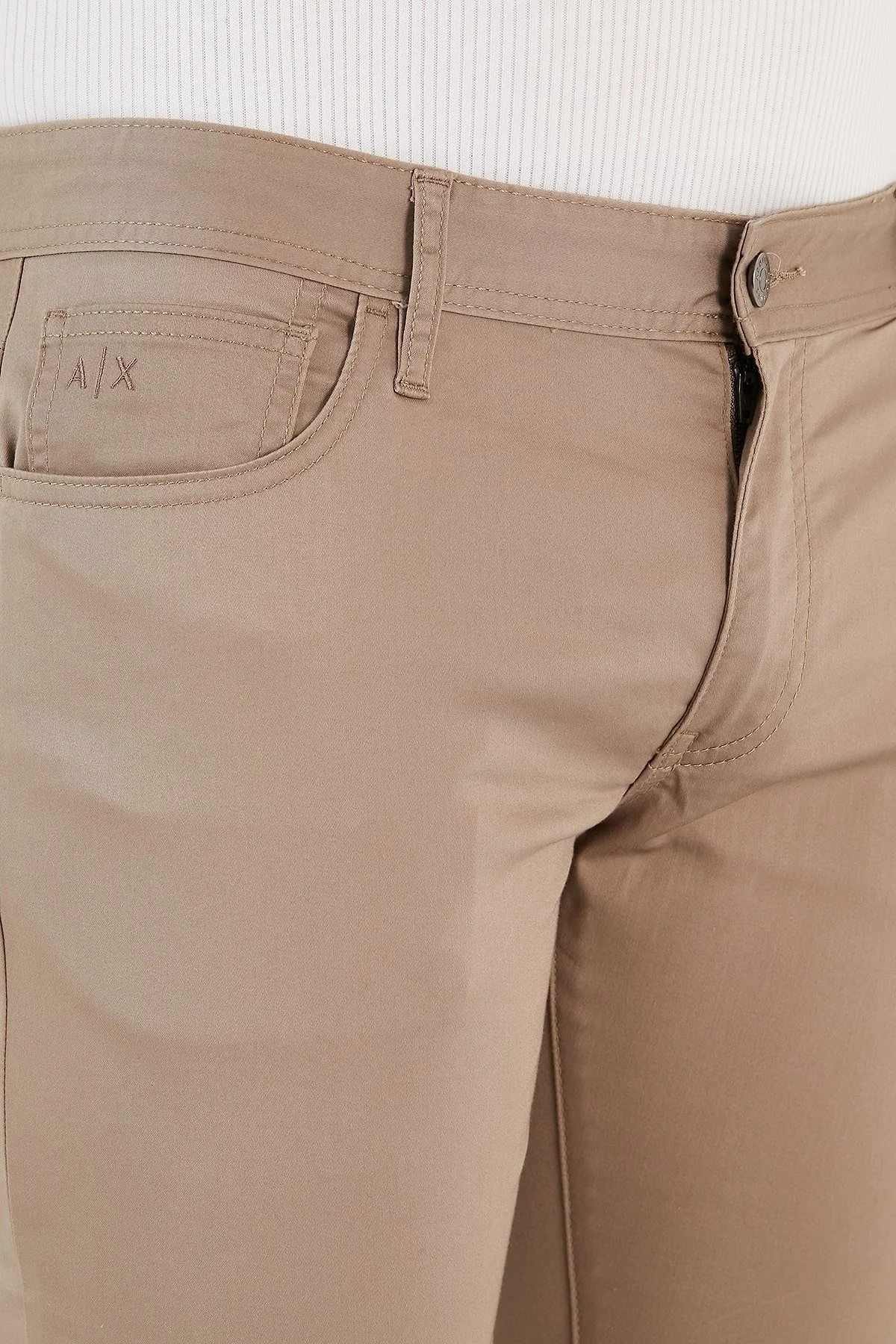 Armani Exchange J14 Pamuklu Skinny Fit Dar Paça Erkek Pantolon 8NZJ14 ZNXQZ 1742 KAHVE - 5