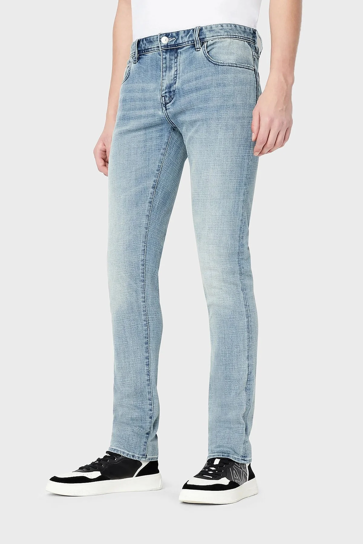 Armani Exchange J14 Streç Pamuklu Skinny Fit Jeans Erkek Kot Pantolon 3RZJ14 Z2UHZ 1500 MAVİ - 1