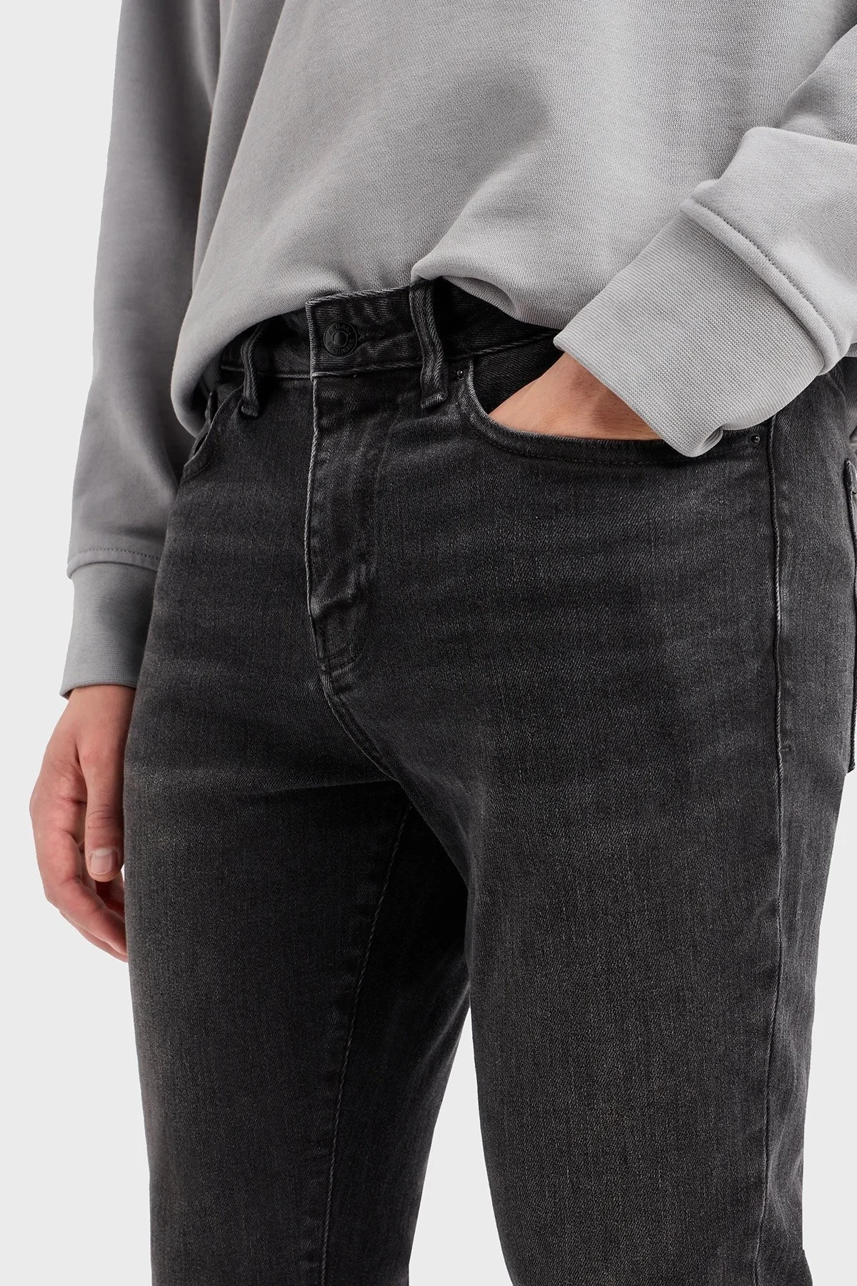 Armani Exchange J14 Yüksek Bel Skinny Fit Jeans Erkek Kot Pantolon 3DZJ14 Z1UXZ 0204 SİYAH - 4