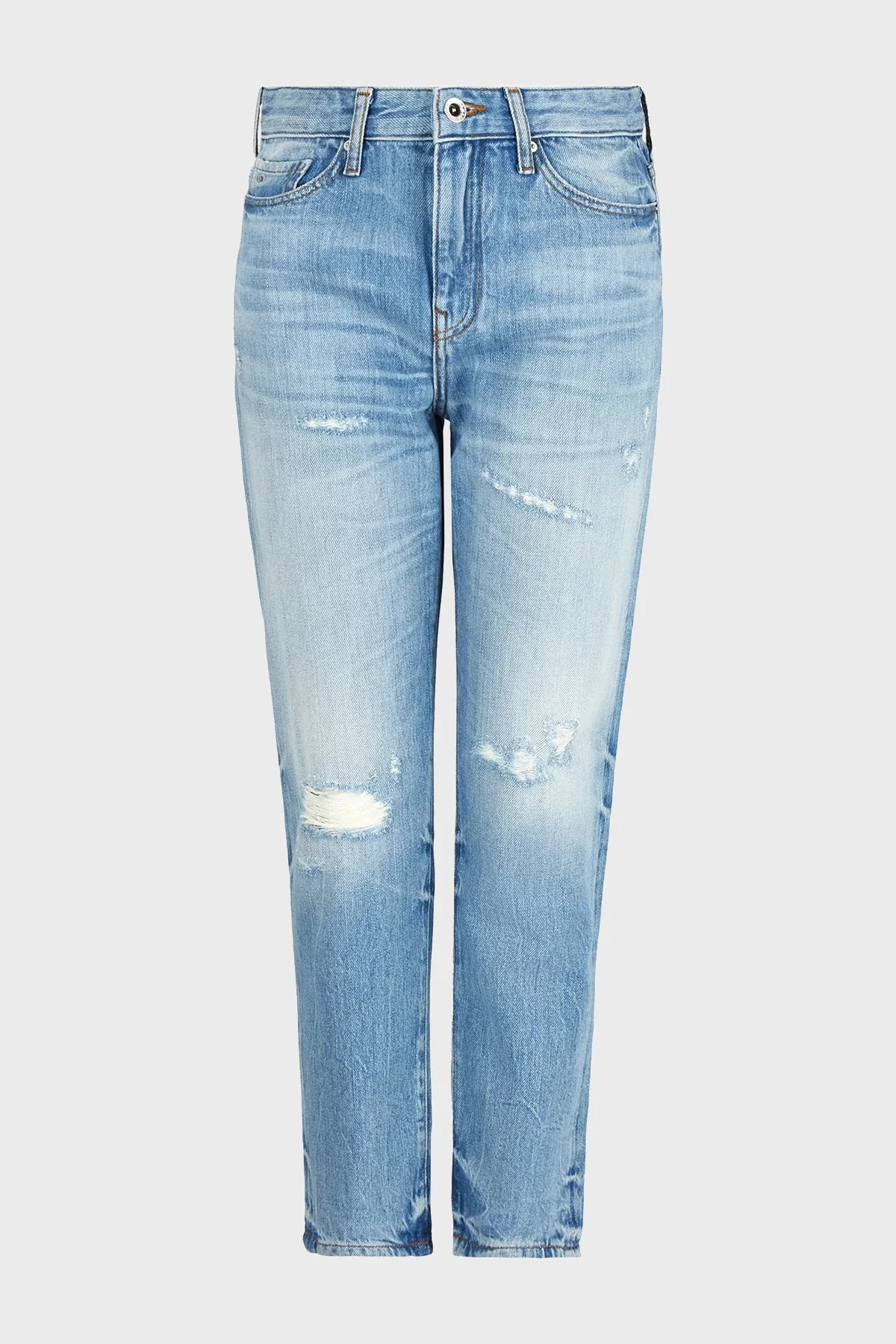 Armani Exchange J16 Boyfriend Yüksek Bel Jeans Kadın Kot Pantolon 3DYJ16 Y16GZ 05EL AÇIK MAVİ - 6