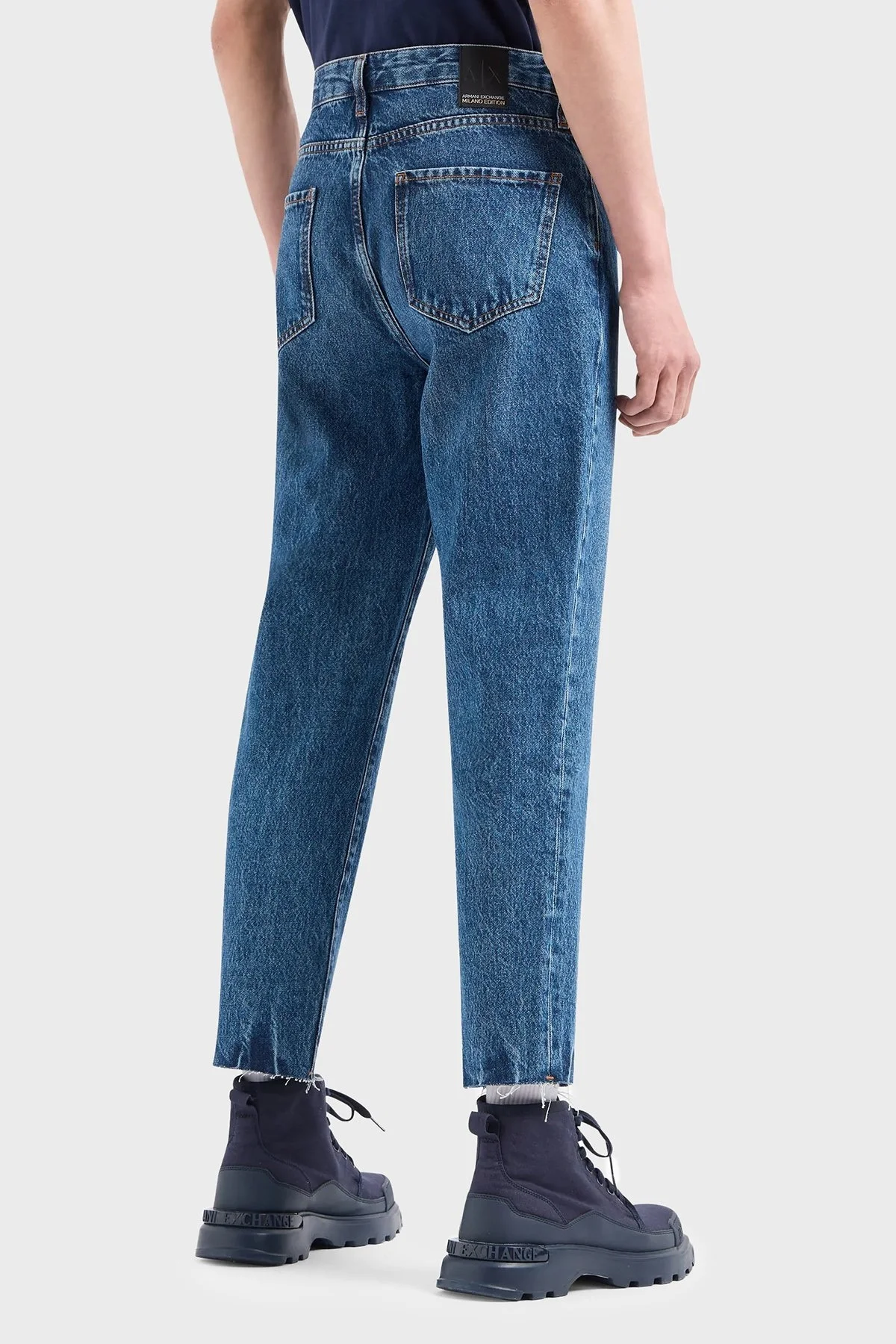 Armani Exchange J16 Pamuklu Boyfriend Jeans Bayan Kot Pantolon 3DYJ16 Y16EZ 1500 MAVİ - 2