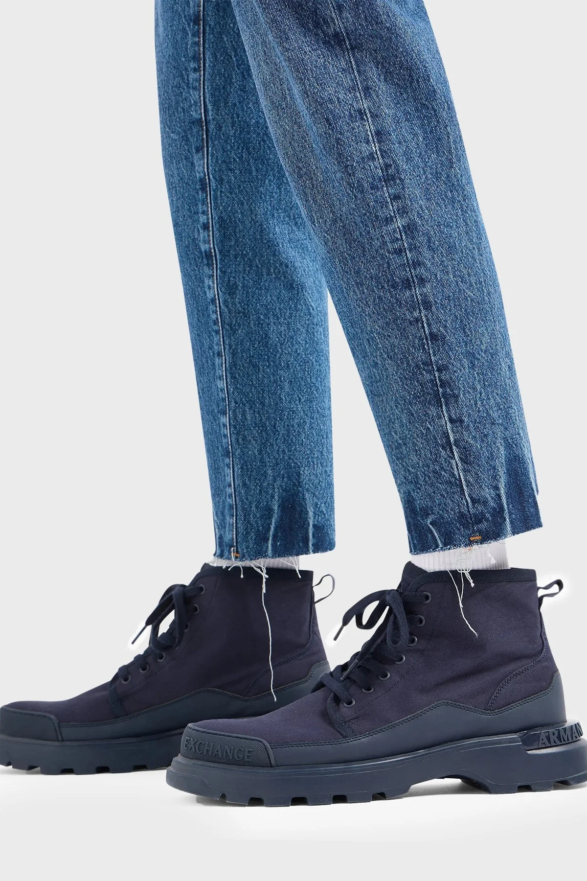 Armani Exchange J16 Pamuklu Boyfriend Jeans Bayan Kot Pantolon 3DYJ16 Y16EZ 1500 MAVİ - 4