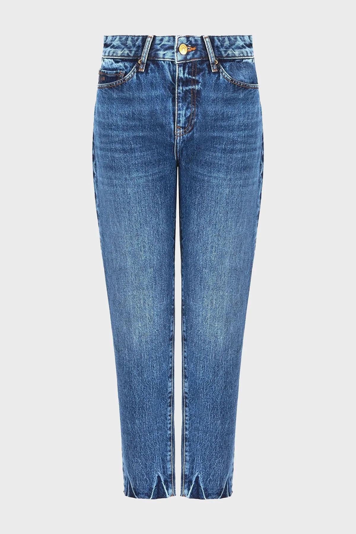 Armani Exchange J16 Pamuklu Boyfriend Jeans Bayan Kot Pantolon 3DYJ16 Y16EZ 1500 MAVİ - 6