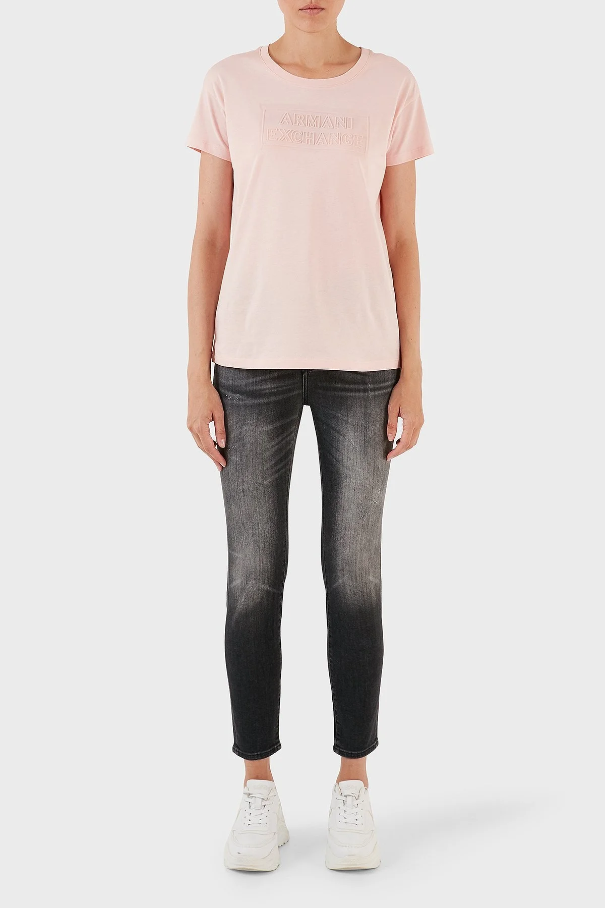 Armani Exchange J24 Pamuklu Super Skinny Fit Jeans Bayan Kot Pantolon 6RYJ24 Y12BZ 0204 SİYAH - 8