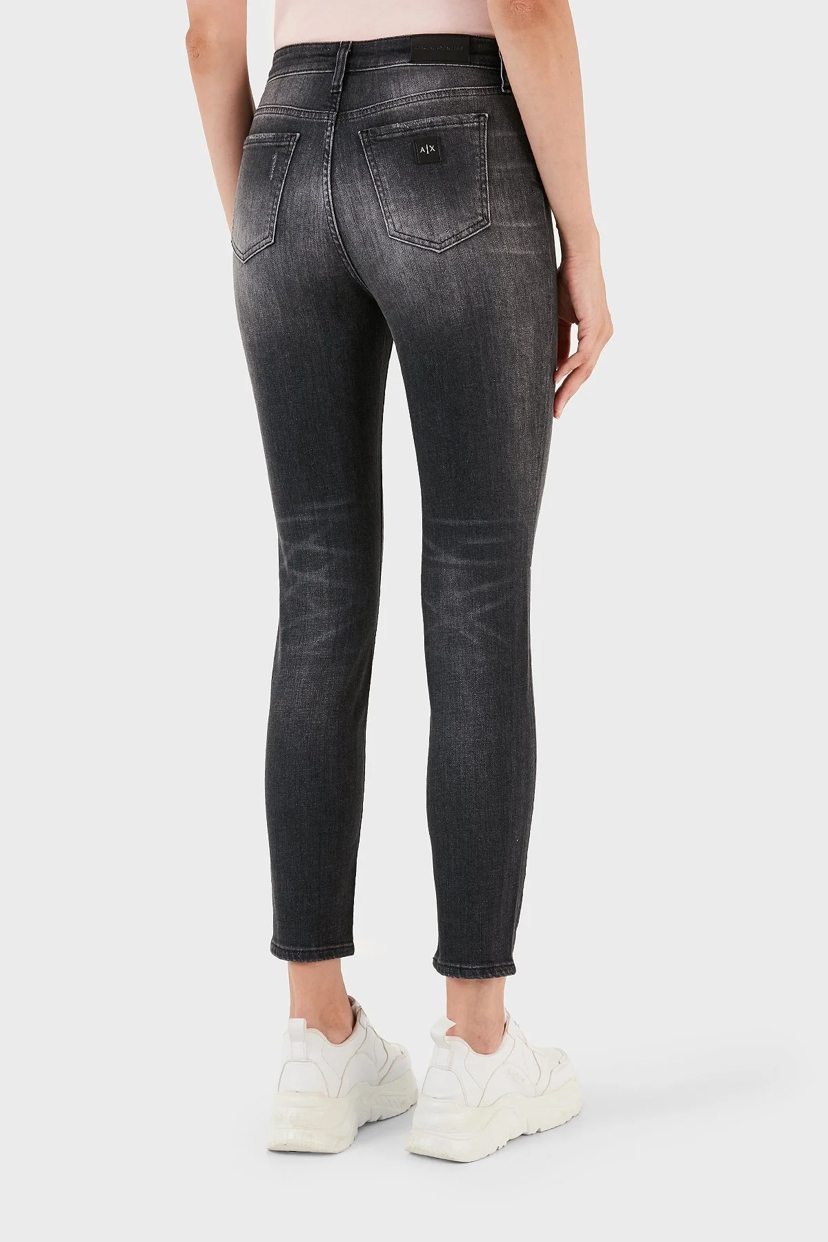 Armani Exchange J24 Pamuklu Super Skinny Fit Jeans Bayan Kot Pantolon 6RYJ24 Y12BZ 0204 SİYAH - 13