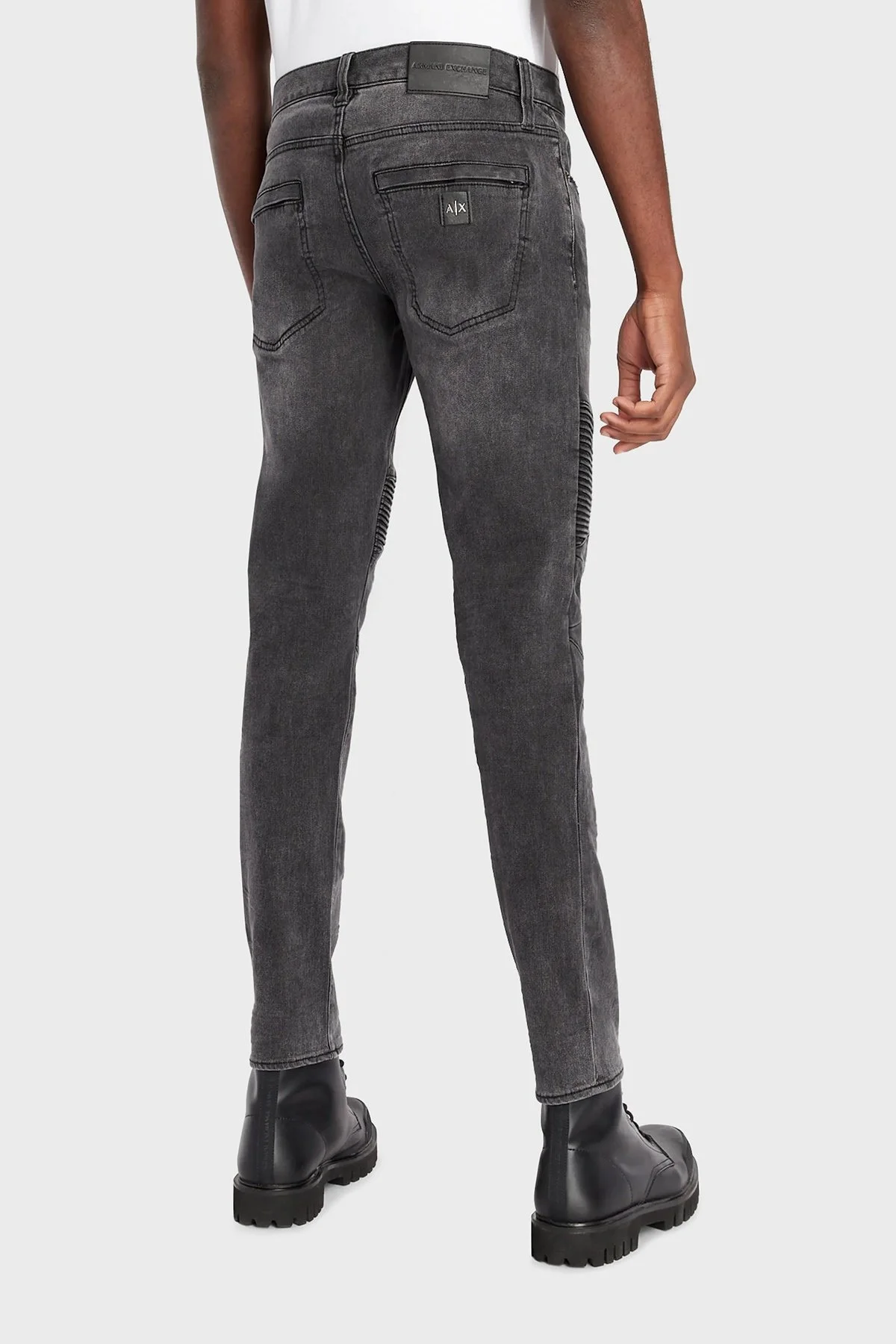 Armani Exchange J27 Pamuklu Normal Bel Skinny Fit Dar Paça Jeans Erkek Kot Pantolon 6LZJ27 Z2N3Z 0903 GRİ - 2
