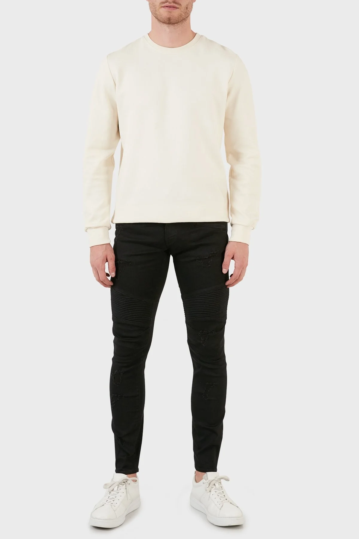 Armani Exchange J27 Streç Pamuklu Normal Bel Skinny Fit Jeans Erkek Kot Pantolon 6LZJ27 Z1AAZ 1200 SİYAH - 1