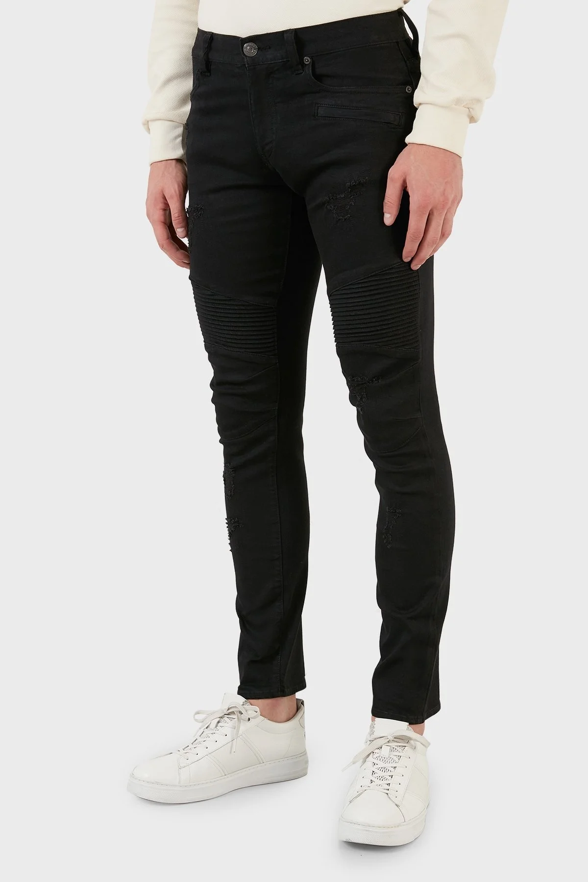 Armani Exchange J27 Streç Pamuklu Normal Bel Skinny Fit Jeans Erkek Kot Pantolon 6LZJ27 Z1AAZ 1200 SİYAH - 3