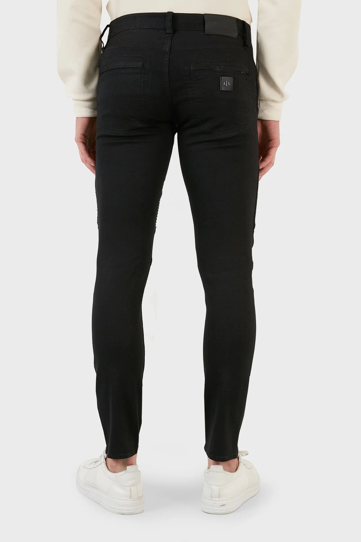 Armani Exchange J27 Streç Pamuklu Normal Bel Skinny Fit Jeans Erkek Kot Pantolon 6LZJ27 Z1AAZ 1200 SİYAH - 6
