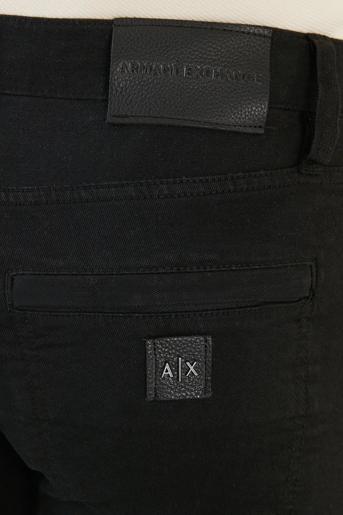 Armani Exchange J27 Streç Pamuklu Normal Bel Skinny Fit Jeans Erkek Kot Pantolon 6LZJ27 Z1AAZ 1200 SİYAH - 7