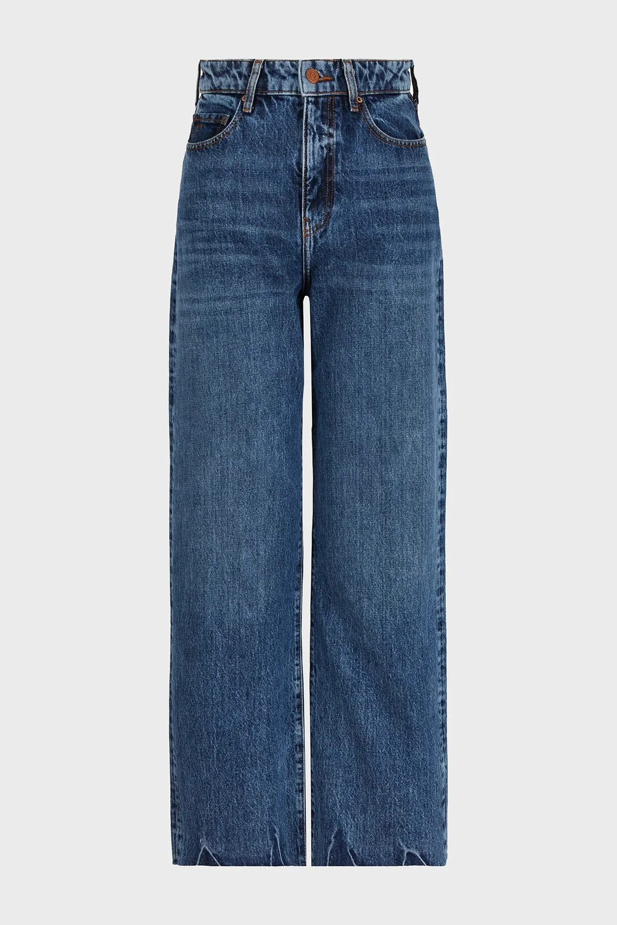 Armani Exchange J38 Relaxed Fit Geniş Paça Jeans Kadın Kot Pantolon 3DYJ38 Y16EZ 1500 MAVİ - 5