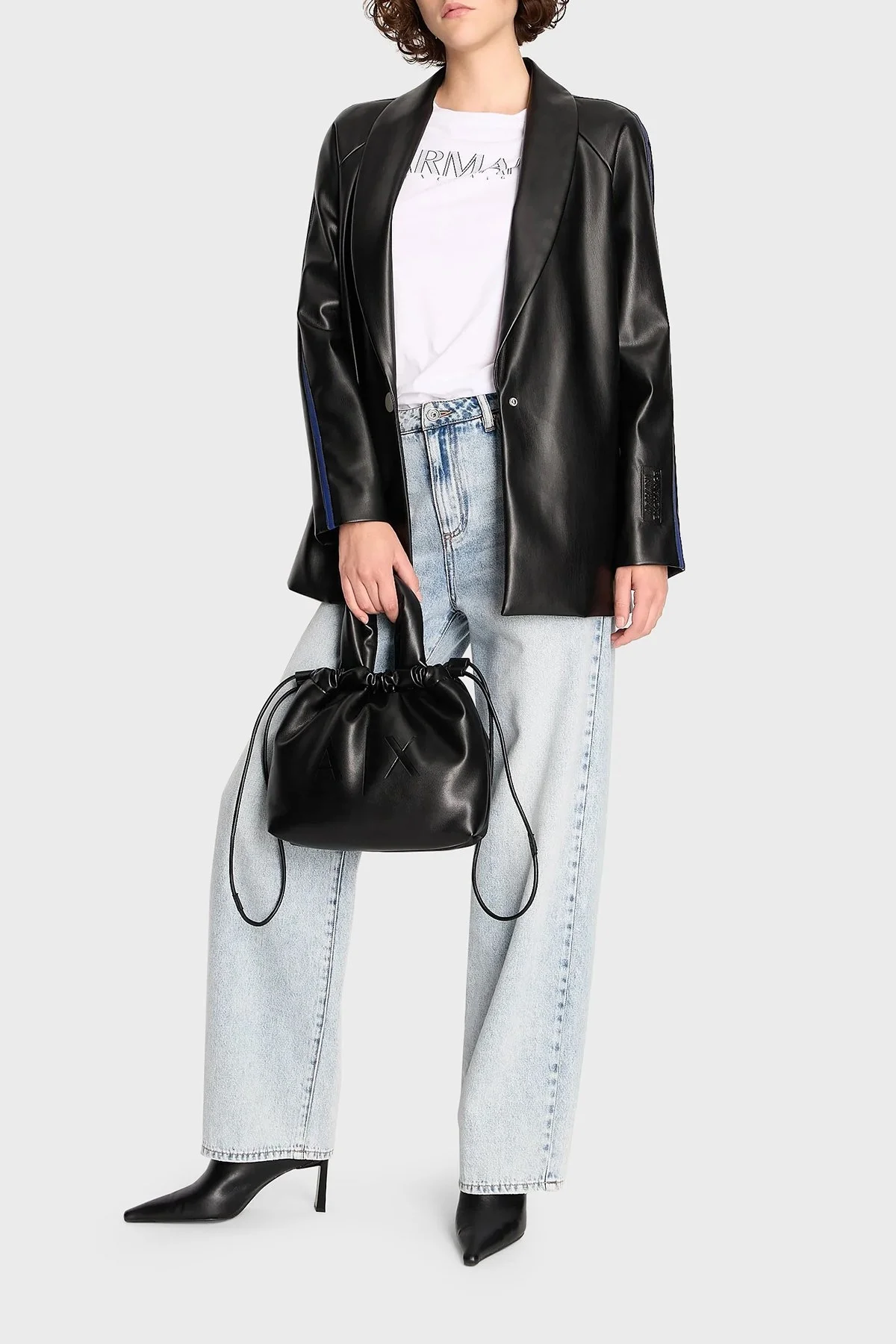 Armani Exchange J39 Süper Skinny Bol Paça Jeans Bayan Kot Pantolon 6RYJ38 Y11FZ 1500 MAVİ - 2