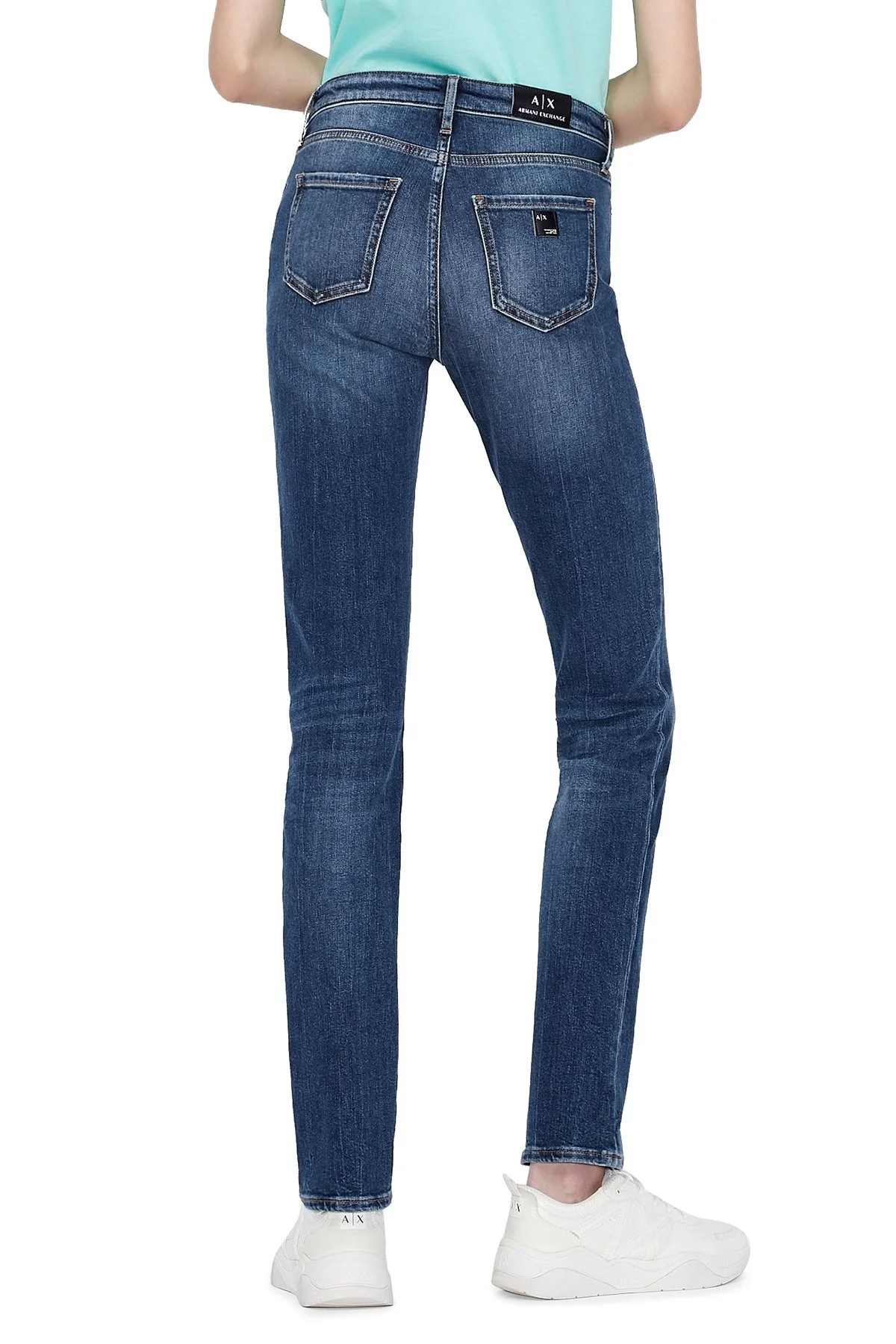 Armani Exchange Pamuklu Slim Fit J45 Jeans Bayan Kot Pantolon 3KYJ45 Y1CFZ 1500 LACİVERT - 3