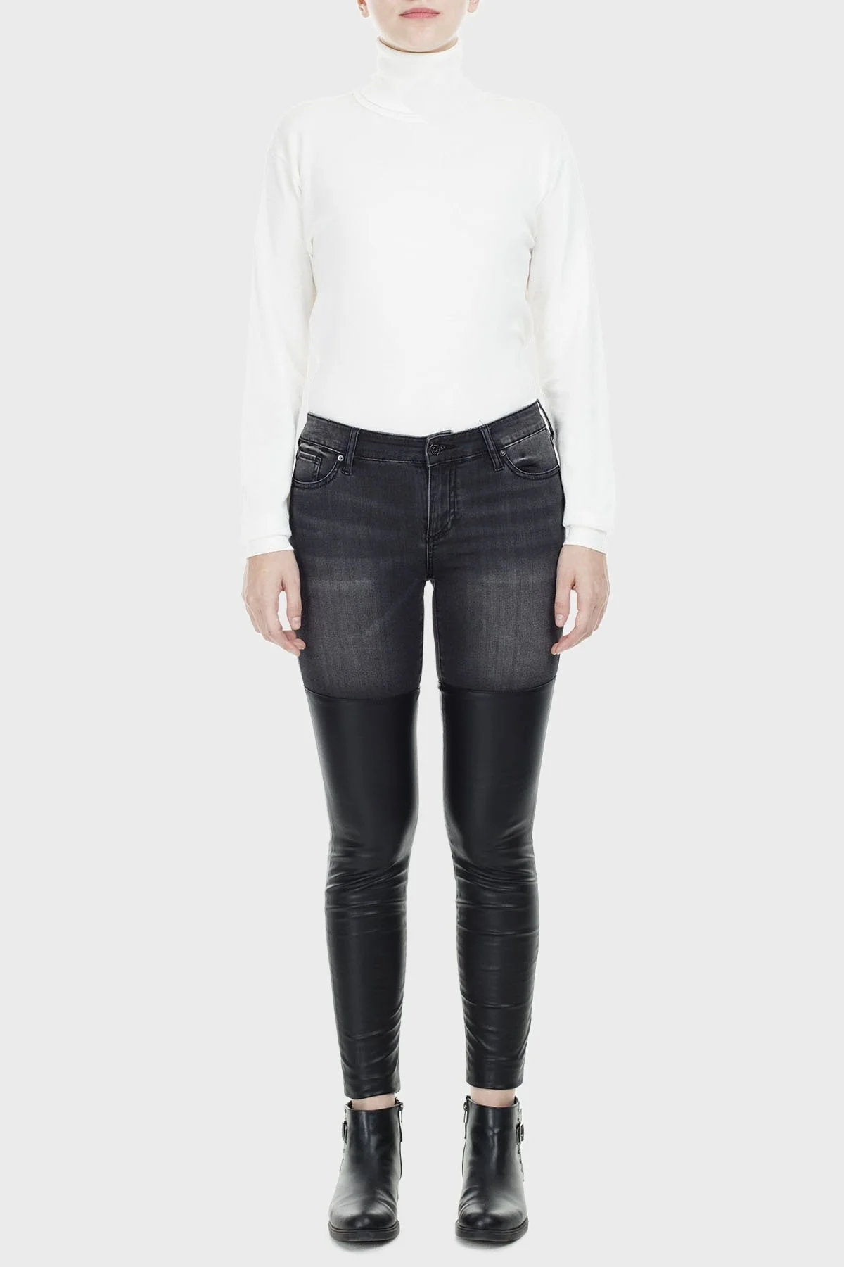 Armani Exchange J50 Jeans Bayan Kot Pantolon S 6GYJ50 Y2HQZ 0204 SİYAH - 1