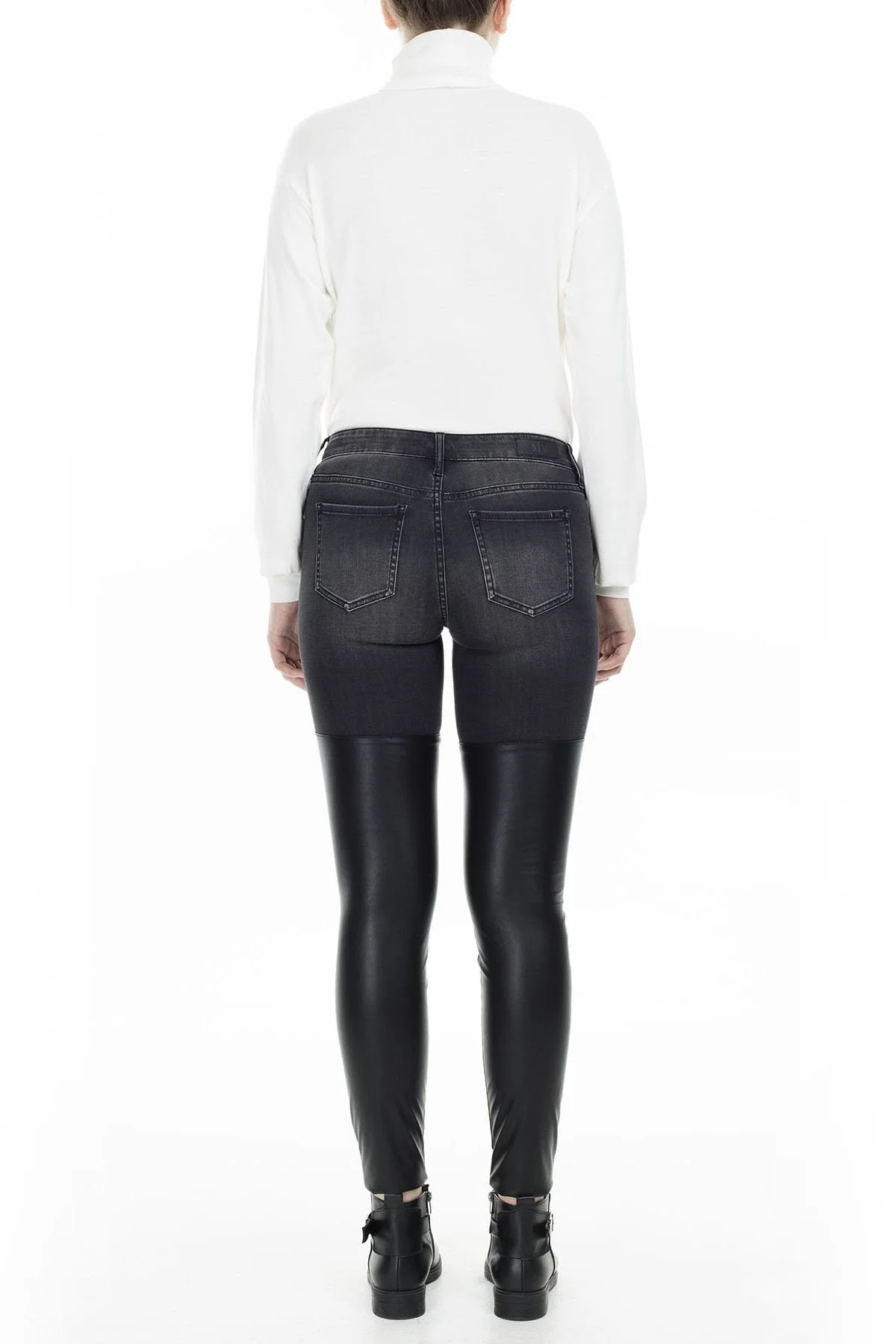 Armani Exchange J50 Jeans Bayan Kot Pantolon S 6GYJ50 Y2HQZ 0204 SİYAH - 5