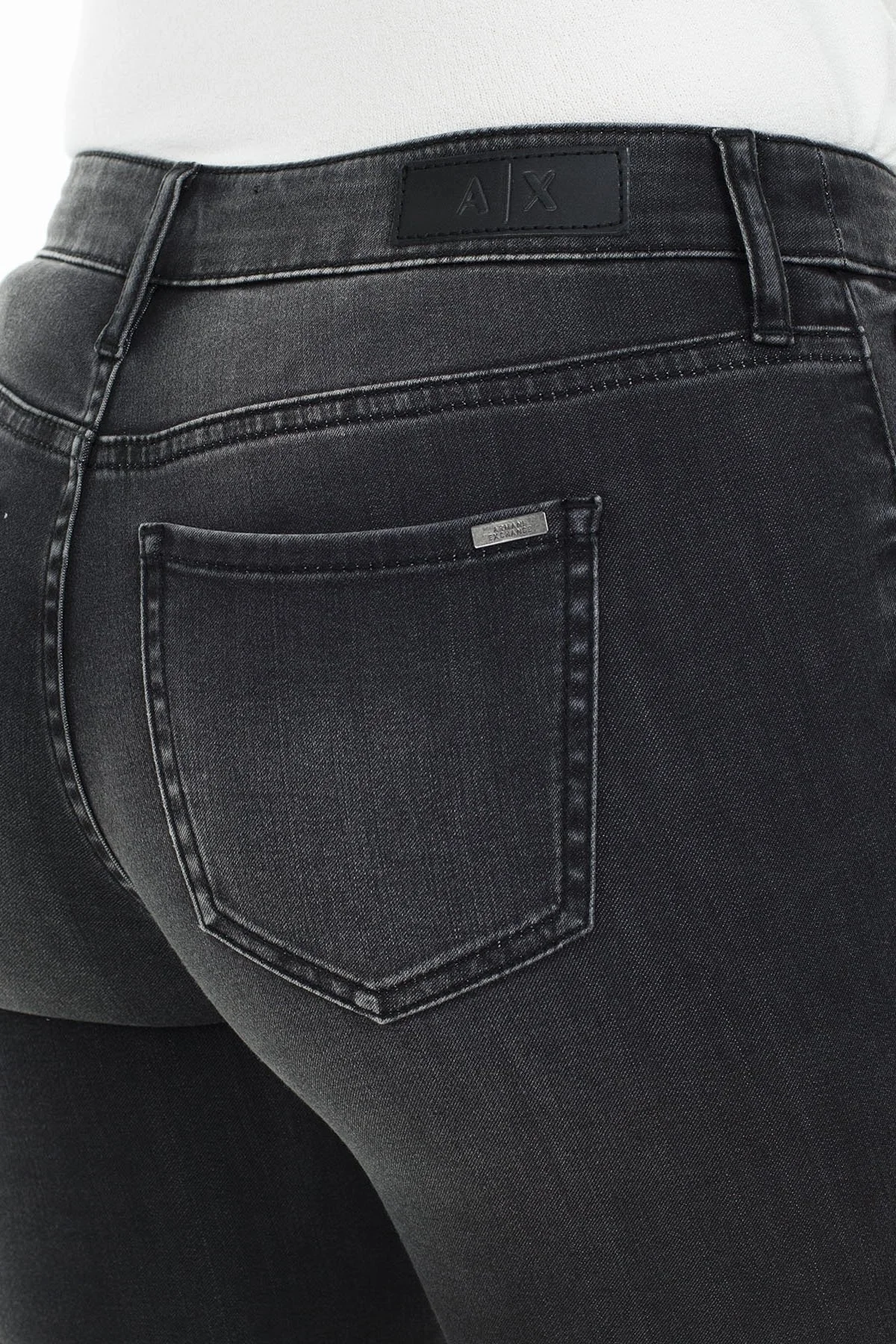 Armani Exchange J50 Jeans Bayan Kot Pantolon S 6GYJ50 Y2HQZ 0204 SİYAH - 7