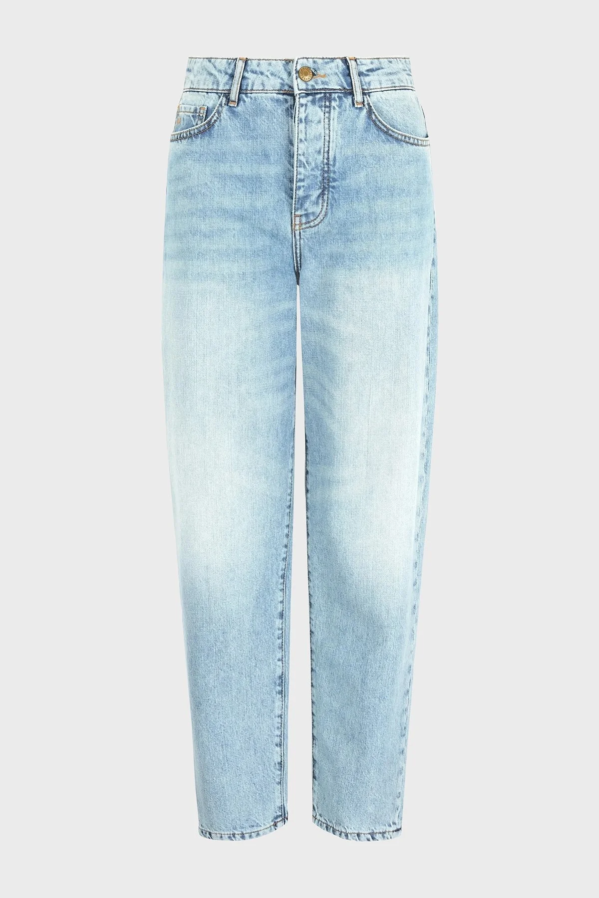 Armani Exchange J51 Tapered Fit Düz Paça Jeans Bayan Kot Pantolon 3DYJ51 Y27CZ 1500 MAVİ - 5