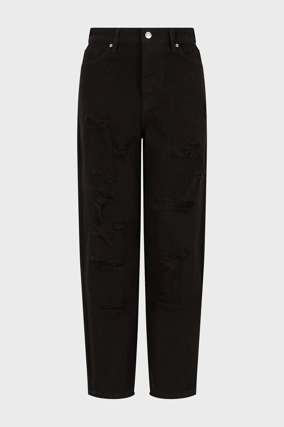 Armani Exchange J51 Yırtık Detaylı Tapered Fit Jeans Bayan Kot Pantolon 3DYJ51 Y1HRZ 1200 SİYAH - 6