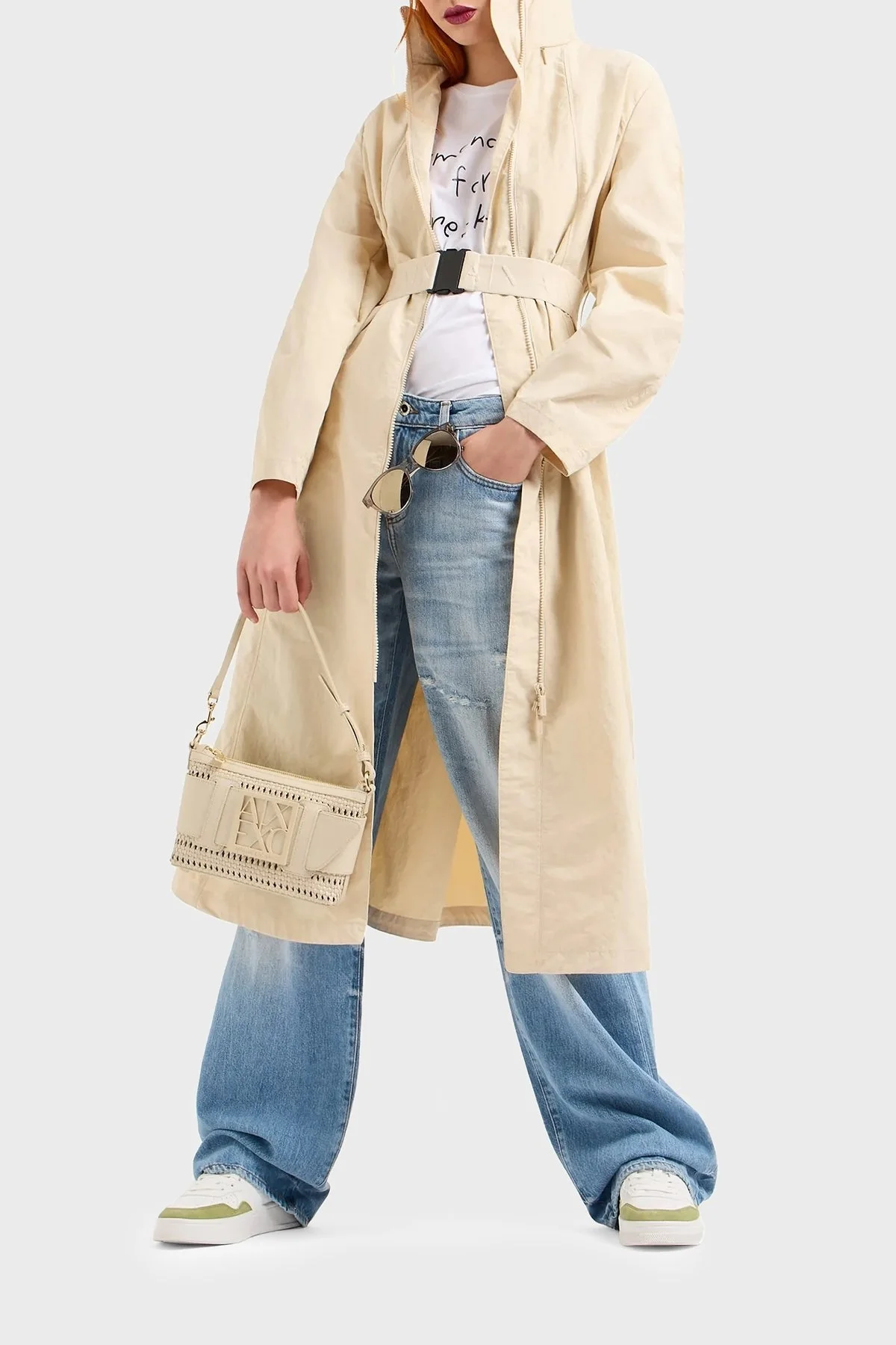 Armani Exchange J52 Relaxed Fit Geniş Paça Jeans Bayan Kot Pantolon 3DYJ52 Y16GZ 05EL AÇIK MAVİ - 2