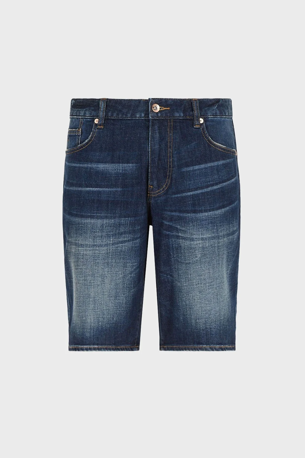 Armani Exchange J65 Pamuklu Normal Bel Slim Fit Kot Erkek Short 3LZJ65 Z1LTZ 1500 İNDİGO - 10