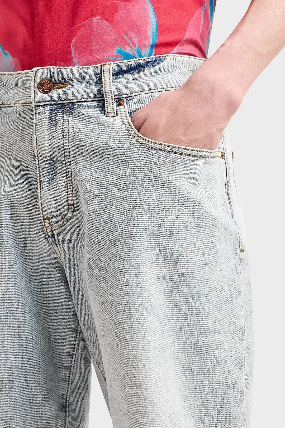 Armani Exchange J65 Relaxed Fit Denim Erkek Short 3DZJ65 Z1XLZ 25EU AÇIK MAVİ - 4