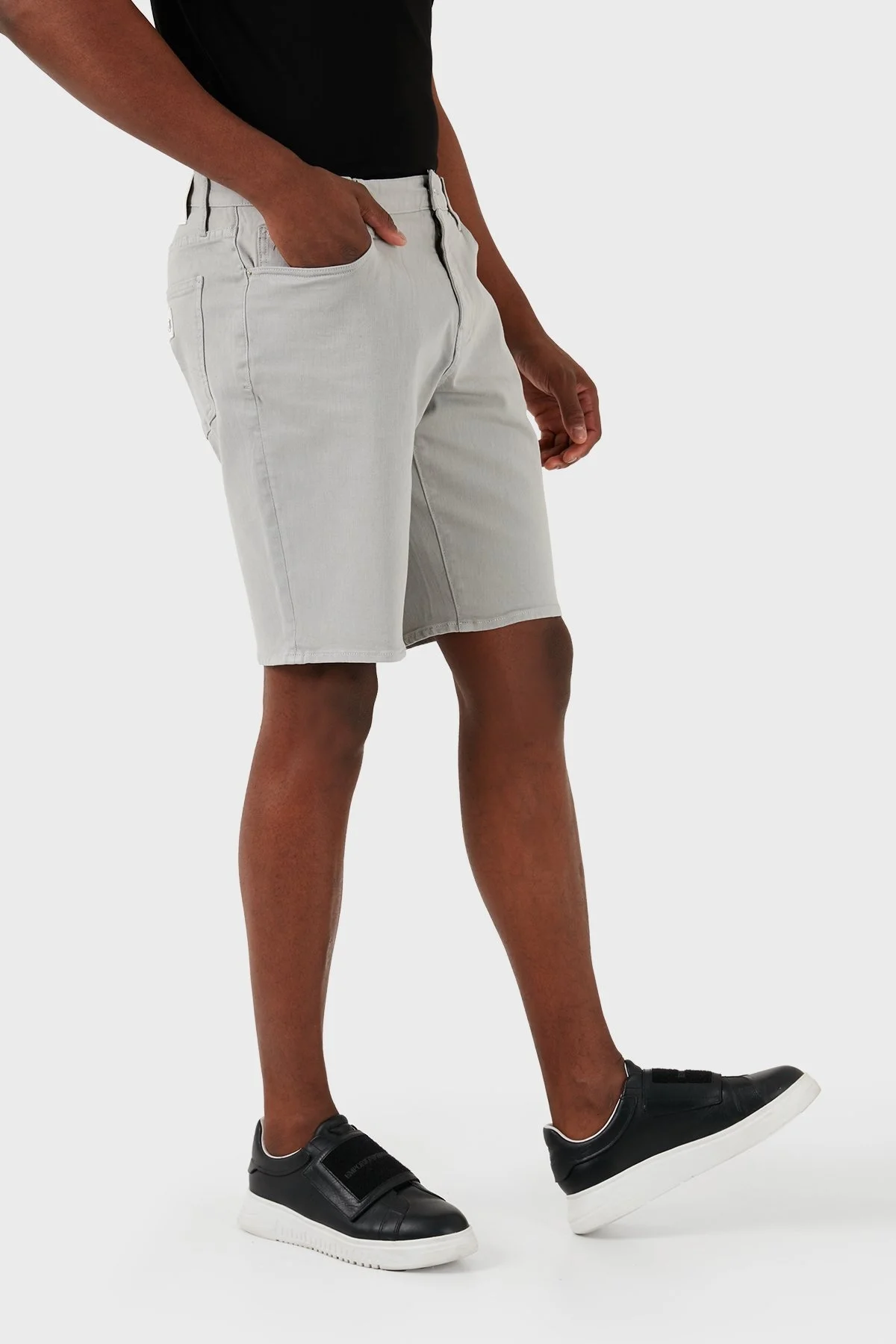 Armani Exchange J65 Slim Fit Yüksek Bel Erkek Short 3DZJ65 Z2AAZ 1946 GRİ - 3