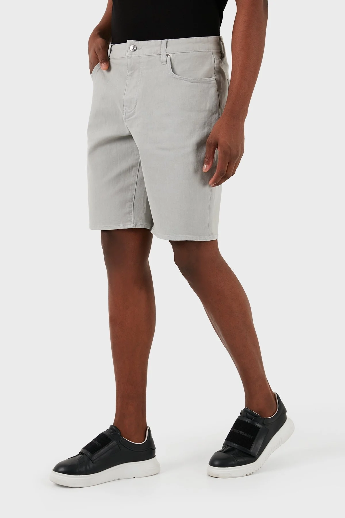 Armani Exchange J65 Slim Fit Yüksek Bel Erkek Short 3DZJ65 Z2AAZ 1946 GRİ - 4