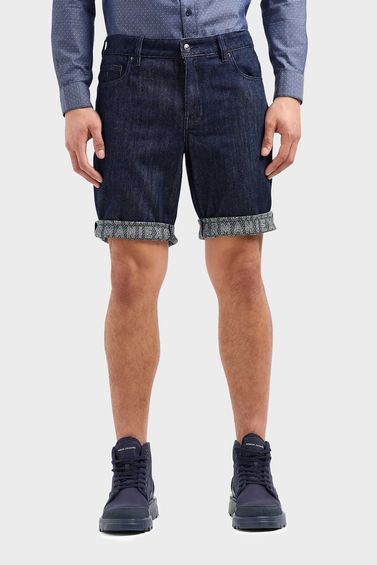 Armani Exchange J65 Streç Regular Fit Cepli Kot Erkek Short 3DZJ65 Z1XKZ 25FR LACİVERT - 1