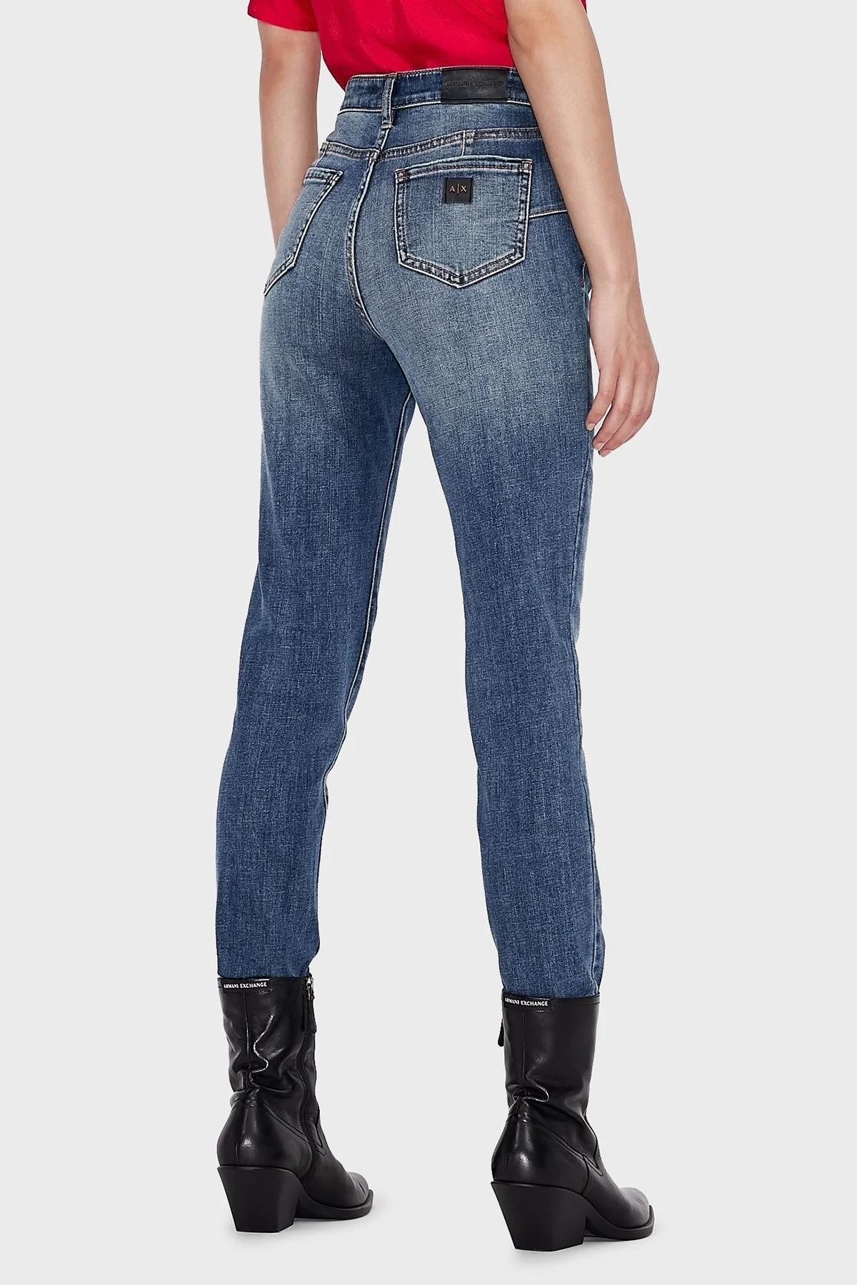 Armani Exchange J69 Jeans Bayan Kot Pantolon 6KYJ69 Y1DQZ 1500 KOYU MAVİ - 3