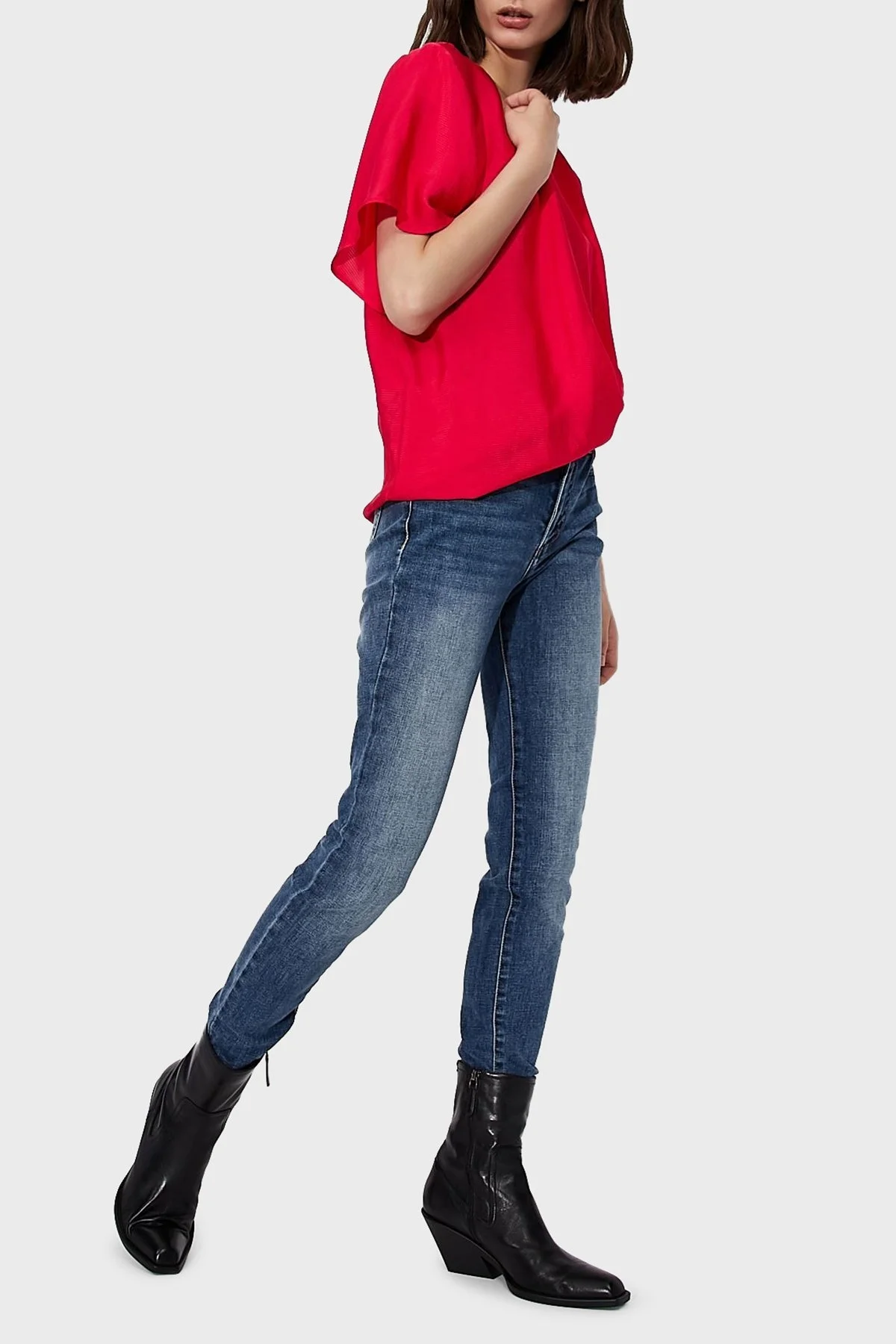 Armani Exchange J69 Jeans Bayan Kot Pantolon 6KYJ69 Y1DQZ 1500 KOYU MAVİ - 4