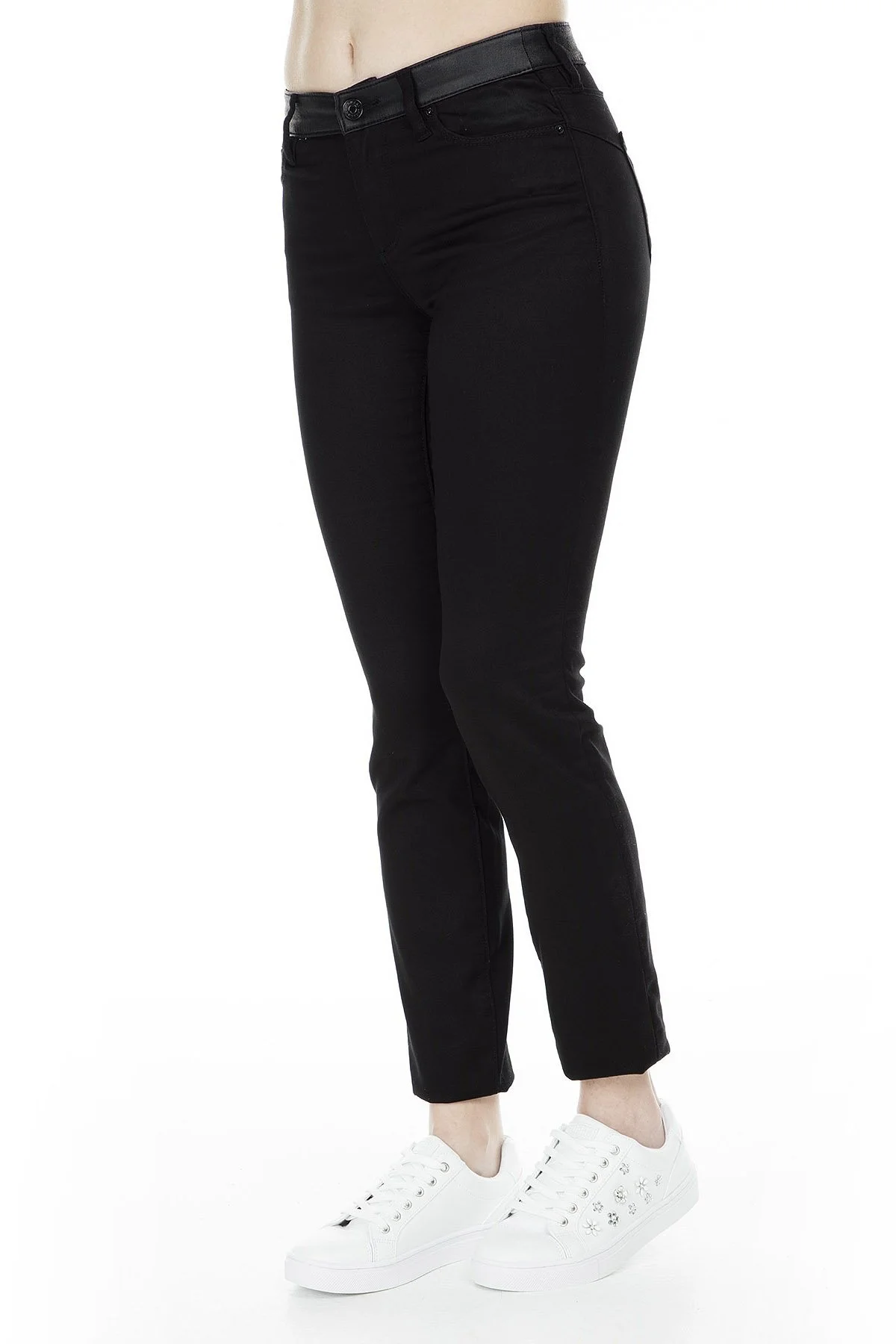 Armani Exchange J69 Jeans Bayan Kot Pantolon 3GYJ69 Y2GDZ 0204 SİYAH - 3