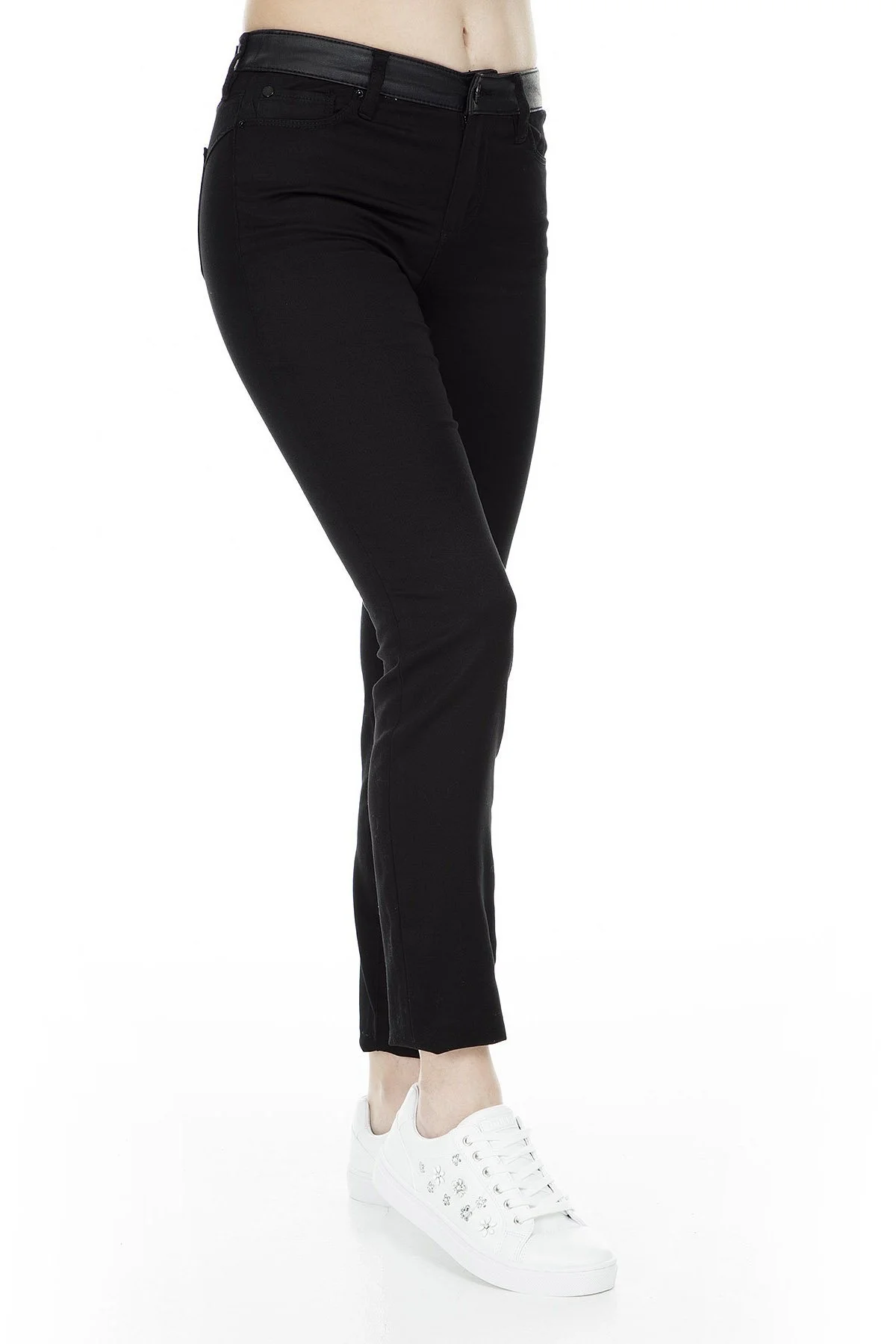 Armani Exchange J69 Jeans Bayan Kot Pantolon 3GYJ69 Y2GDZ 0204 SİYAH - 4