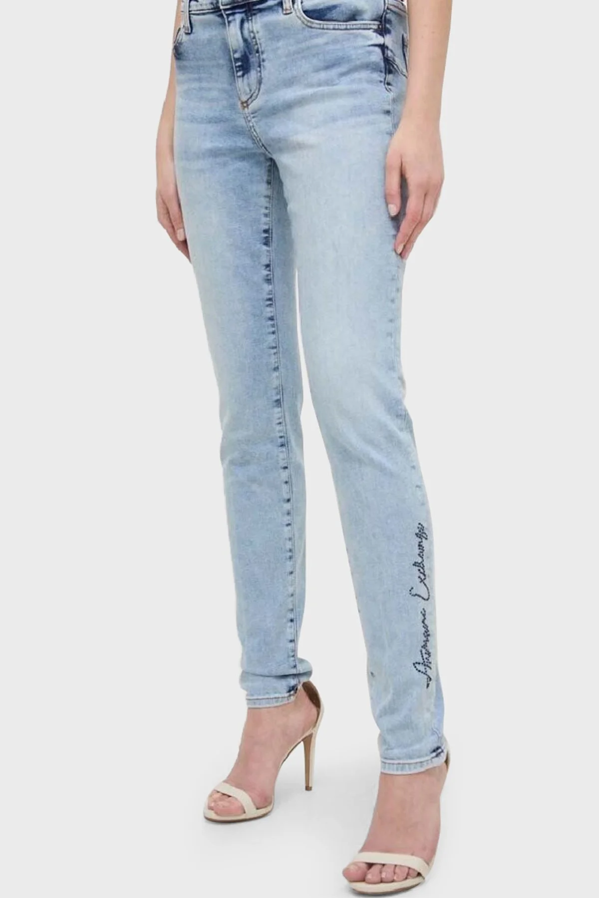 Armani Exchange J69 Normal Bel Slim Fit Jeans Kadın Kot Pantolon 3DYJ69 Y36DZ 1500 Mavi - 1