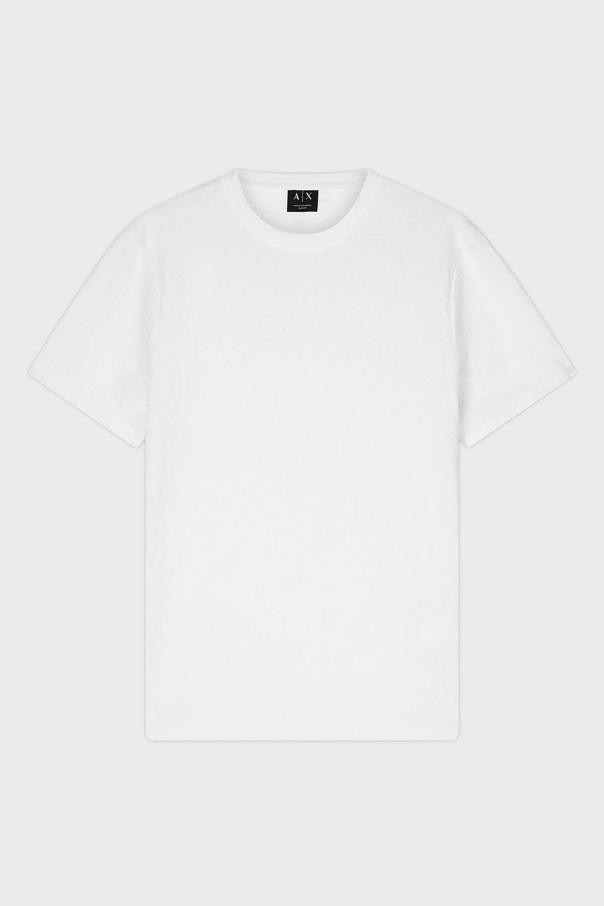 Armani Exchange Jakarlı Dar Kesim Bisiklet Yaka Erkek T Shirt XM002821 AF10337 U0009 Beyaz - 5