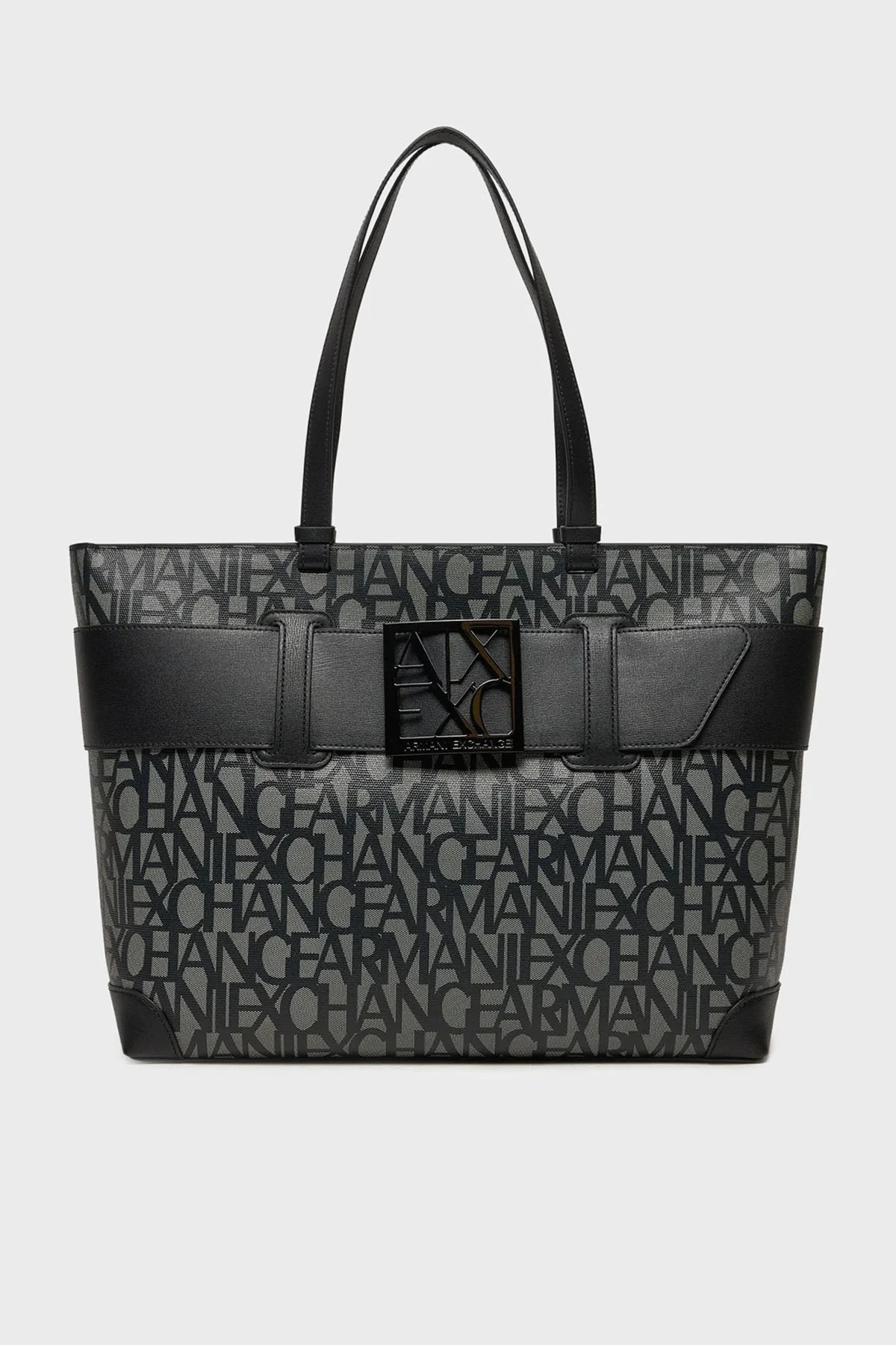 Armani Exchange Jakarlı Logo Baskılı Büyük Bayan Çanta 949127 3F742 00850 SİYAH - 6