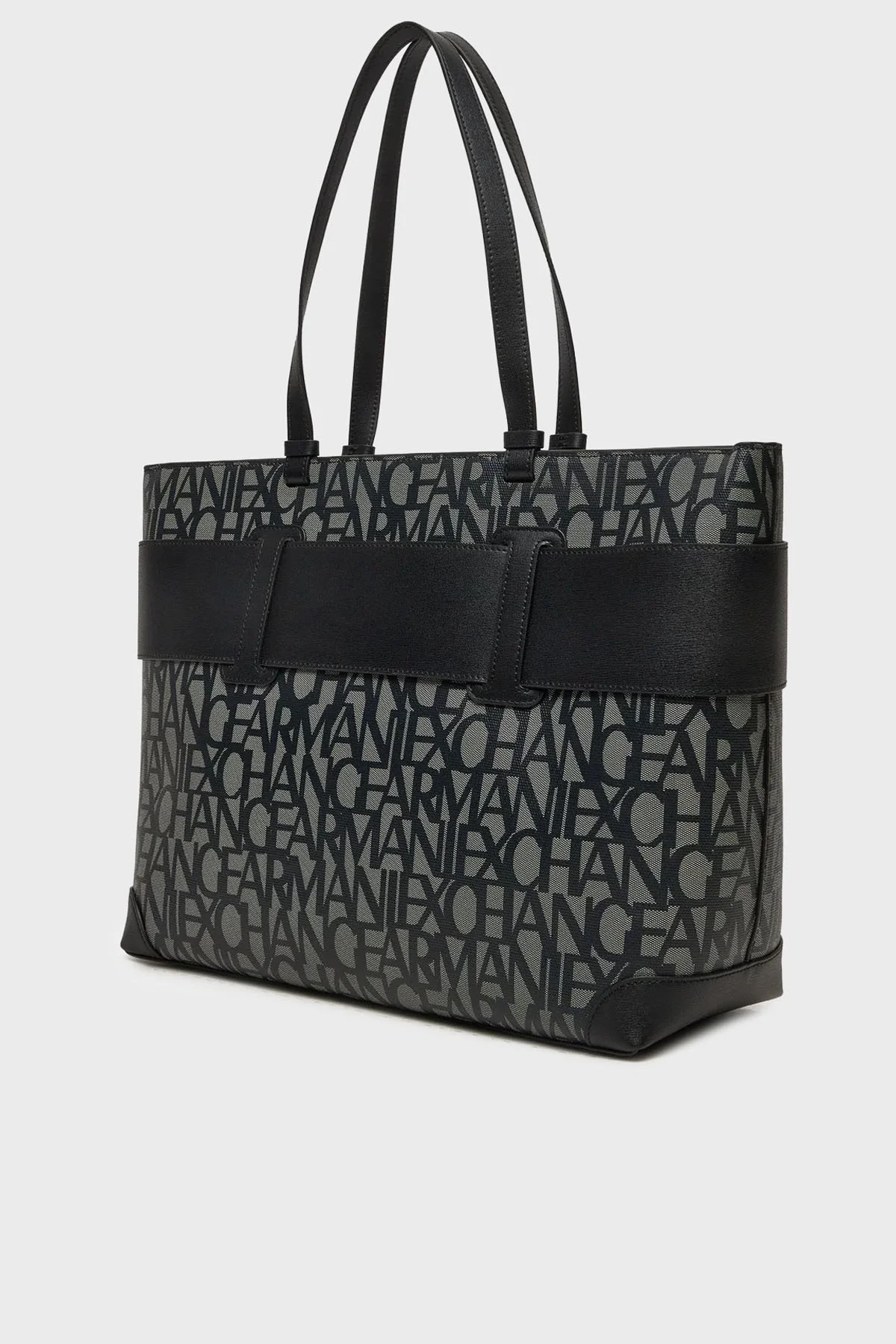 Armani Exchange Jakarlı Logo Baskılı Büyük Bayan Çanta 949127 3F742 00850 SİYAH - 8