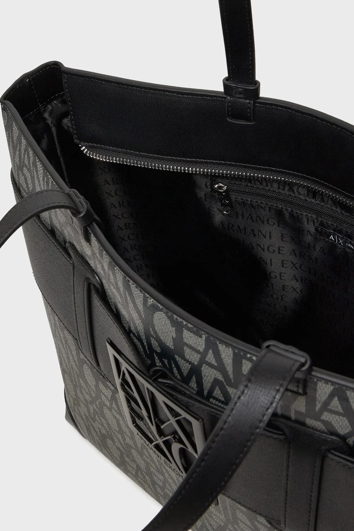 Armani Exchange Jakarlı Logo Baskılı Büyük Bayan Çanta 949127 3F742 00850 SİYAH - 9
