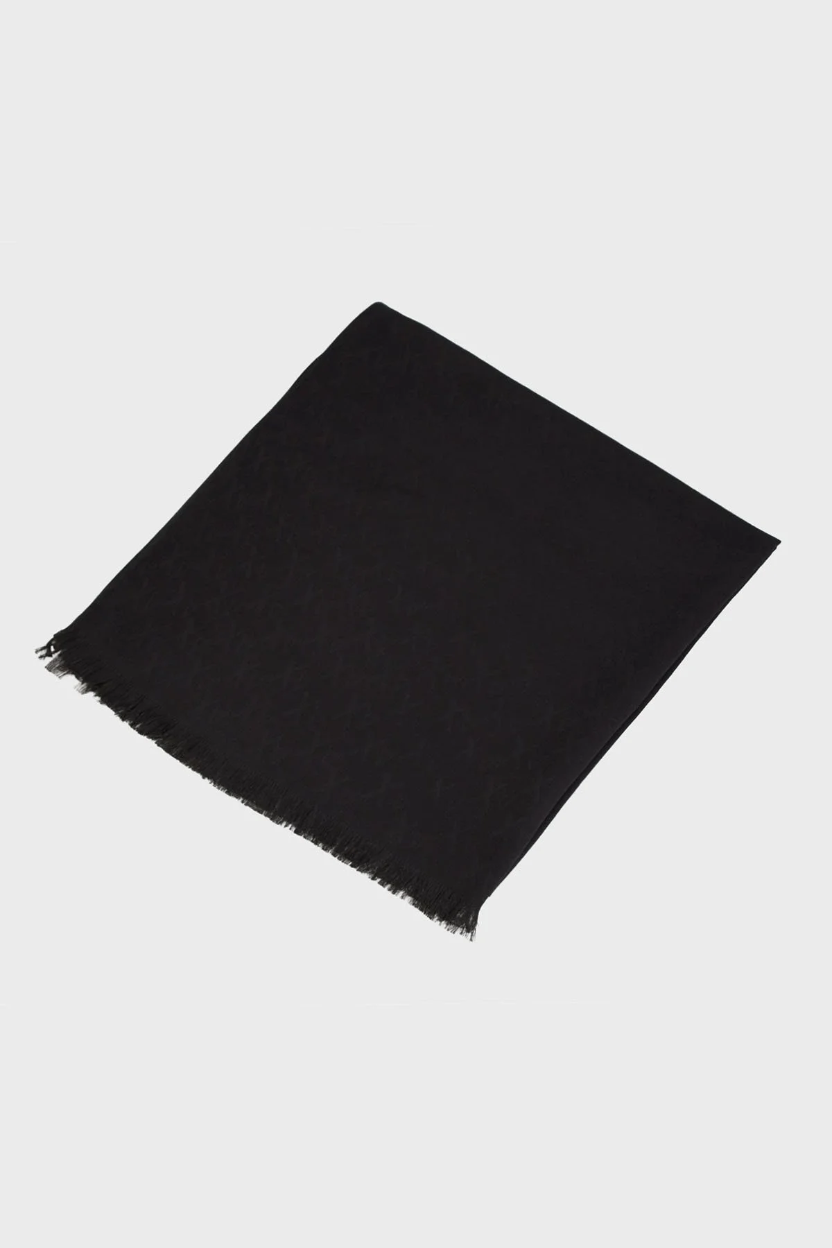 Armani Exchange Jakarlı Logo Baskılı Pamuklu 80 x 186 cm Erkek Şal XM002019 AF19835 UC001 SİYAH - 1