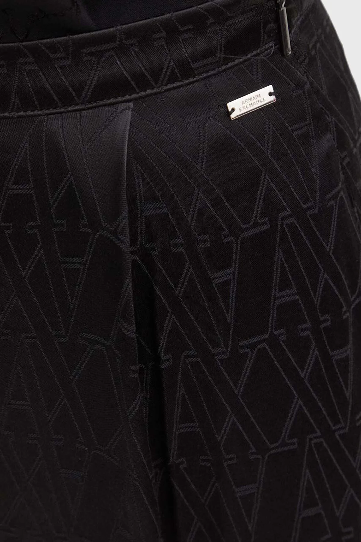 Armani Exchange Jakarlı Yüksek Bel Bol Paça Bayan Pantolon 6DYP19 YN3VZ 1200 SİYAH - 4