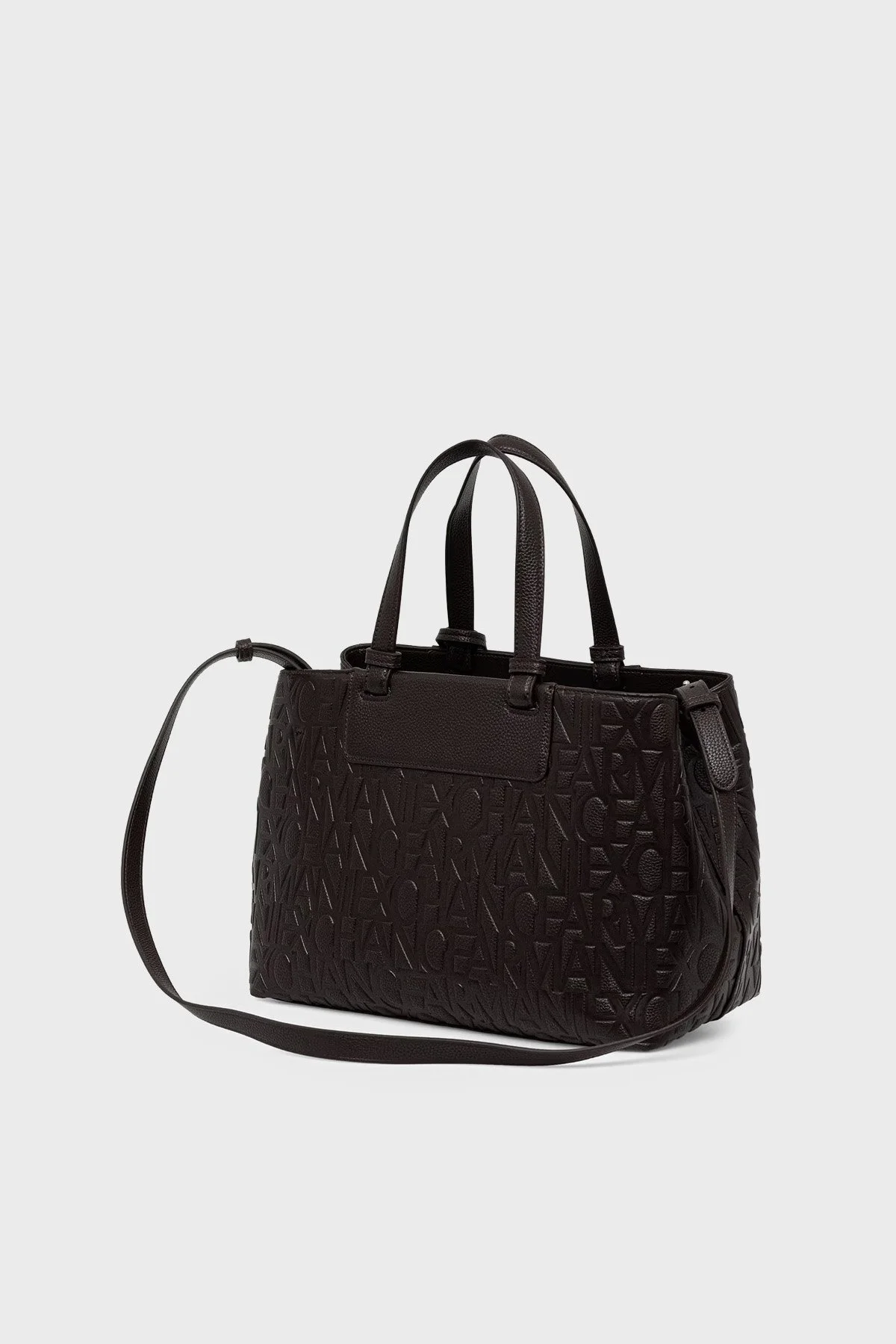 Armani Exchange Kabartma Logolu Çıkarılabilir Askılı Kadın Çanta XW001222 AF15774 U6032 Kahve - 3