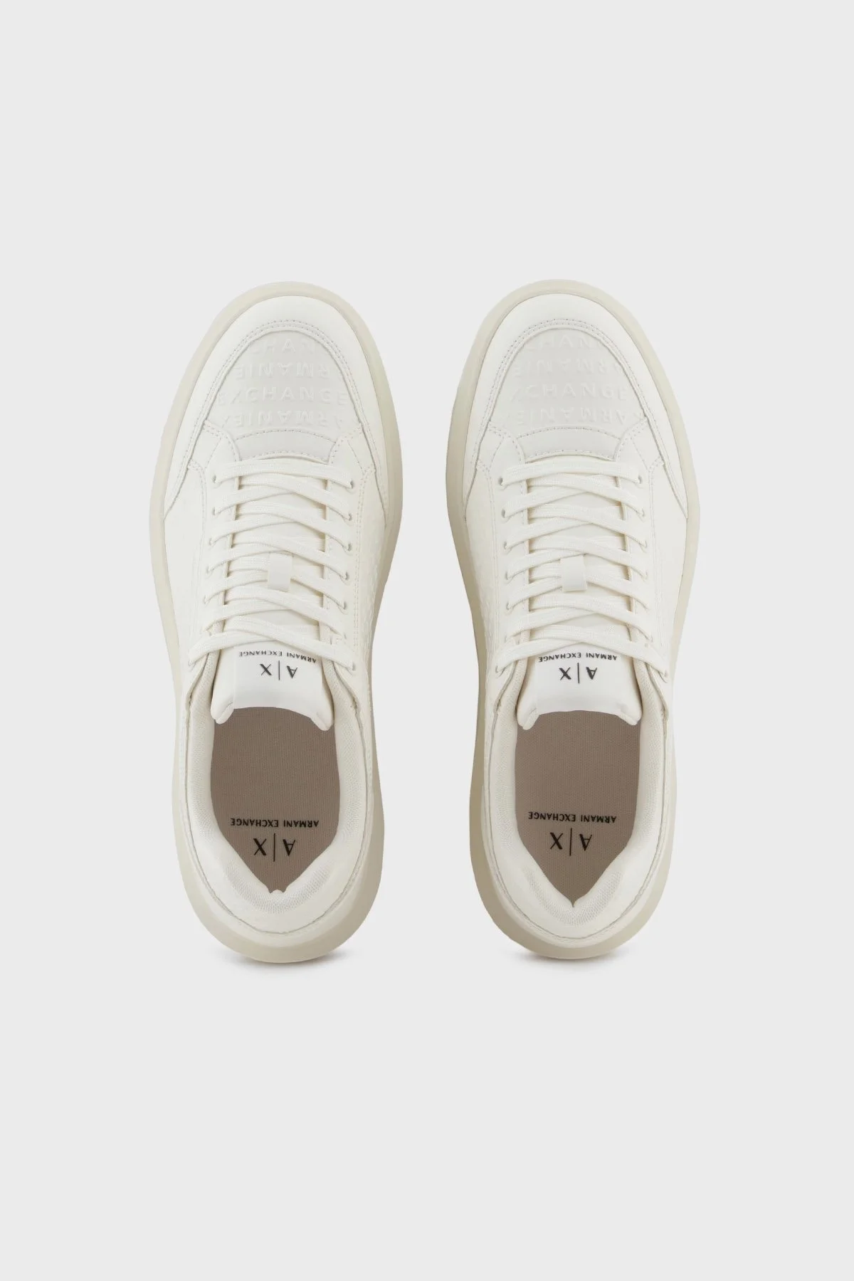 Armani Exchange Kabartma Logolu Sneaker Erkek Ayakkabı XM001722 AF17537 U0011 BEYAZ - 3