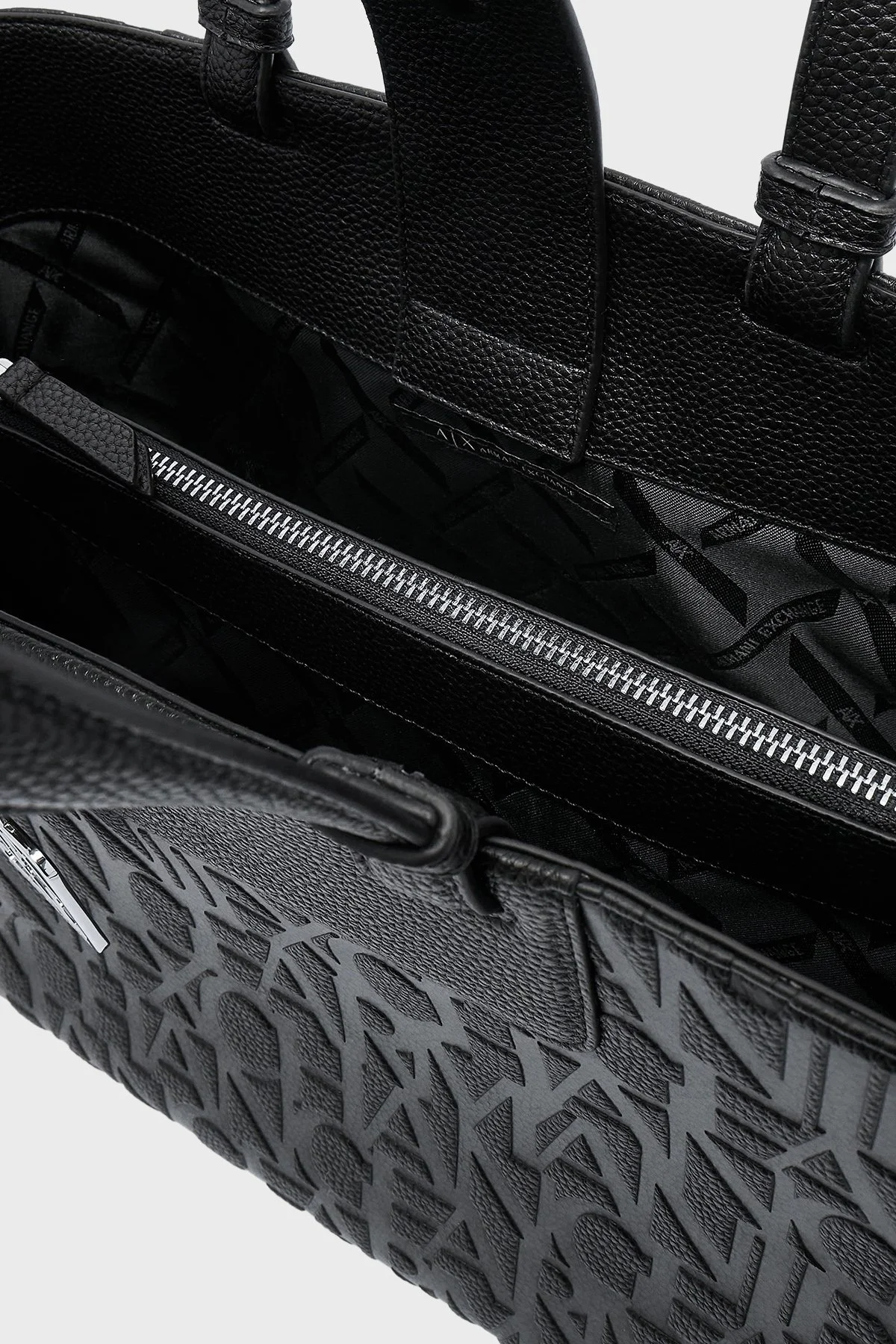 Armani Exchange Kabartmalı Logo Baskılı Ayarlanabilir Askılı Bayan Çanta XW001222 AF15774 UC001 SİYAH - 5