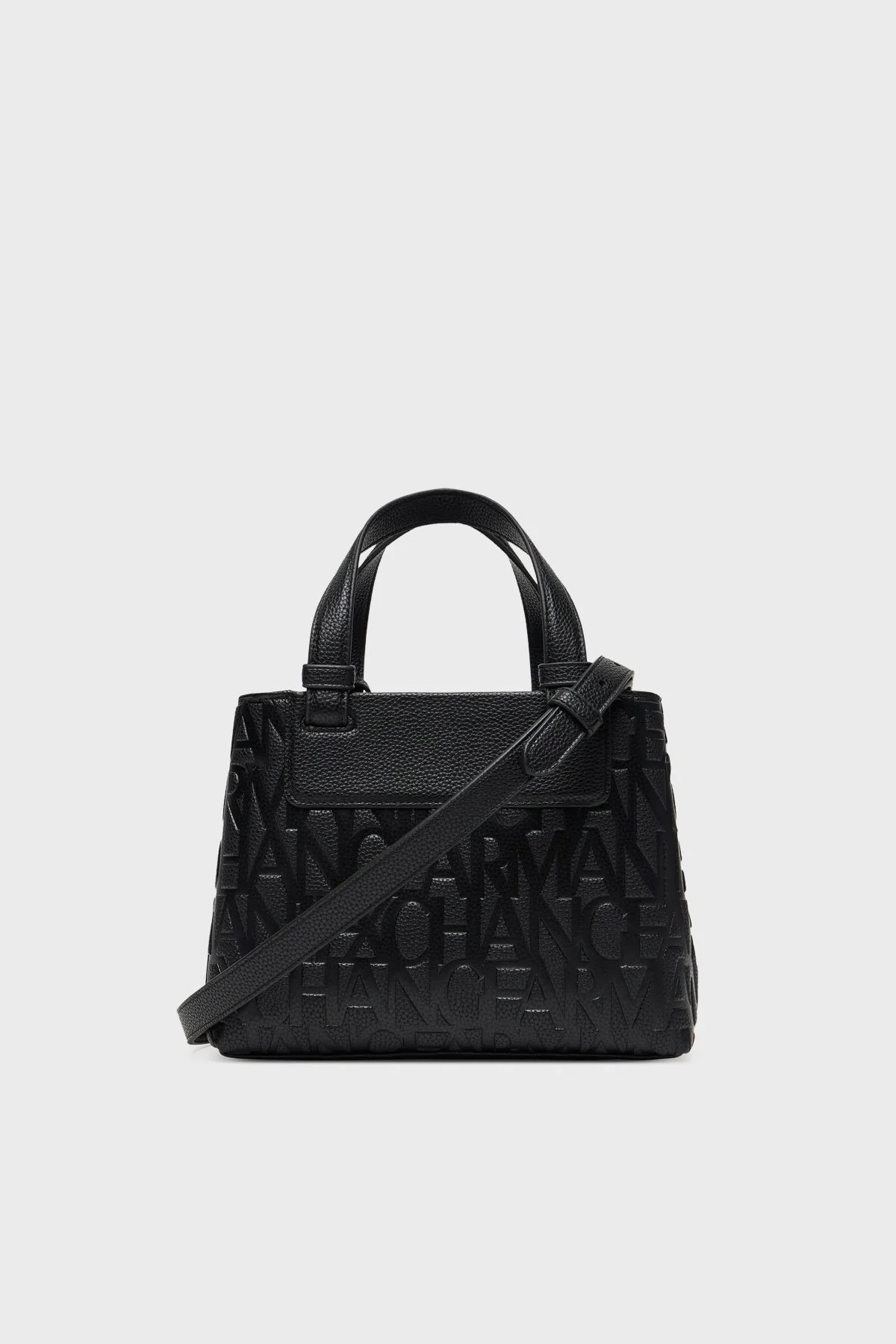 Armani Exchange Kabartmalı Logo Baskılı Çıkarılabilir Askılı Small Bayan Çanta XW001576 AF15774 UC001 SİYAH - 3