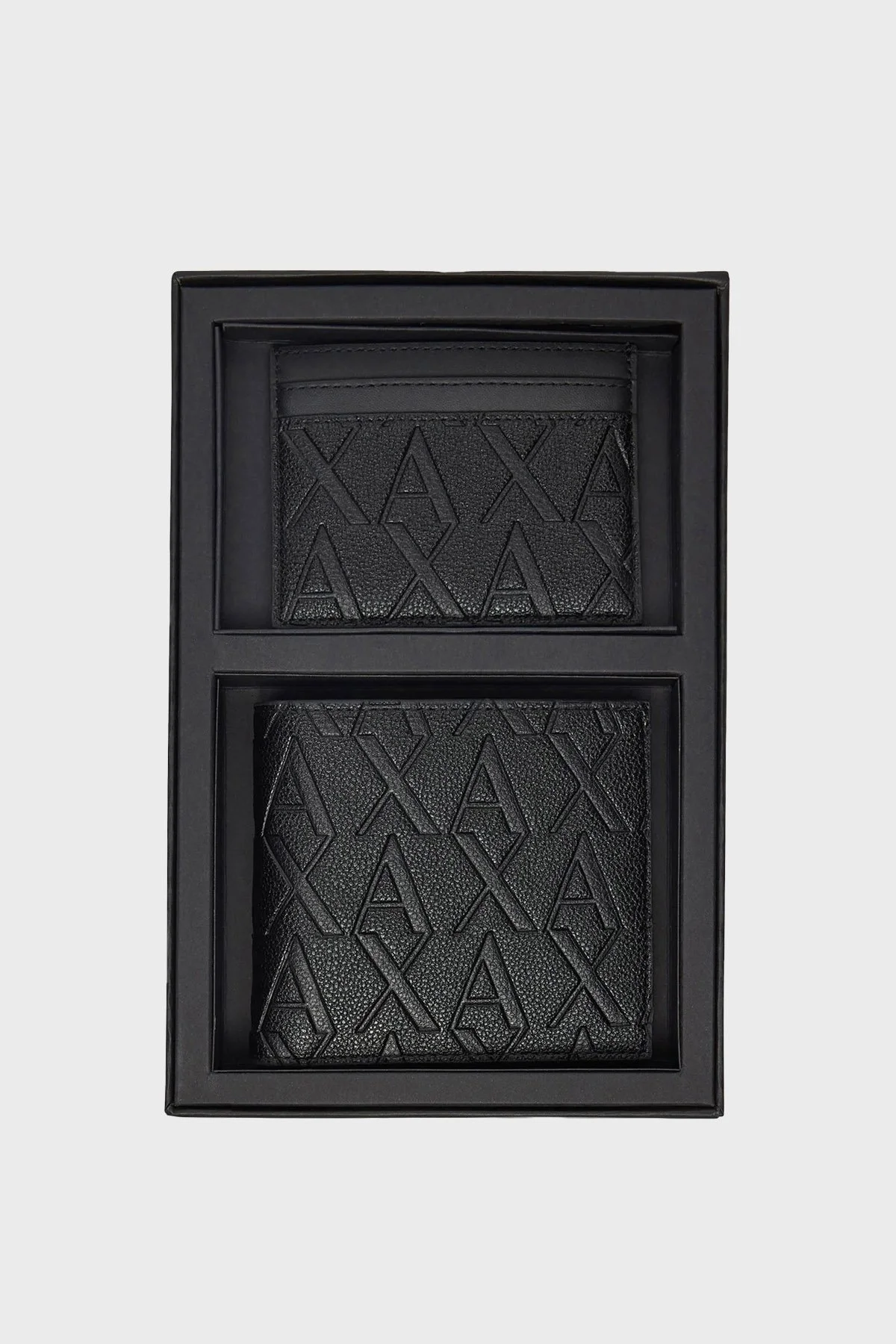 Armani Exchange Kabartmalı Logo Baskılı Erkek Cüzdan Takım XM001273 AF12133 UC001 SİYAH - 8